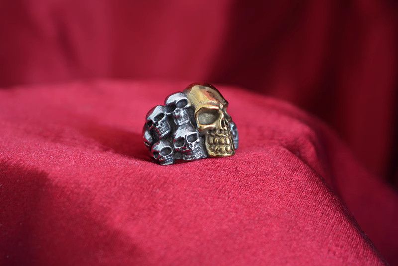 Jewelry Skull Jewelry Rings Open Size Chrome Ring (Size 7-13) Size ONE SIZE - 6 Thumbnail