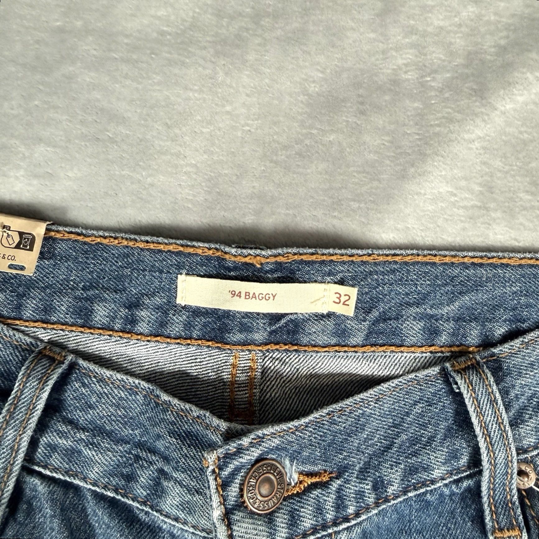 Levi's VINTAGE Levis 94 Baggy Denim Jeans Womens 32x31 Straight Leg Loose Fit NEW Size 24" / US 00 / IT 34 - 3 Thumbnail