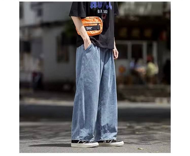 Japanese Brand × Vintage straight baggy jeans Size US 34 / EU 50 - 3 Thumbnail