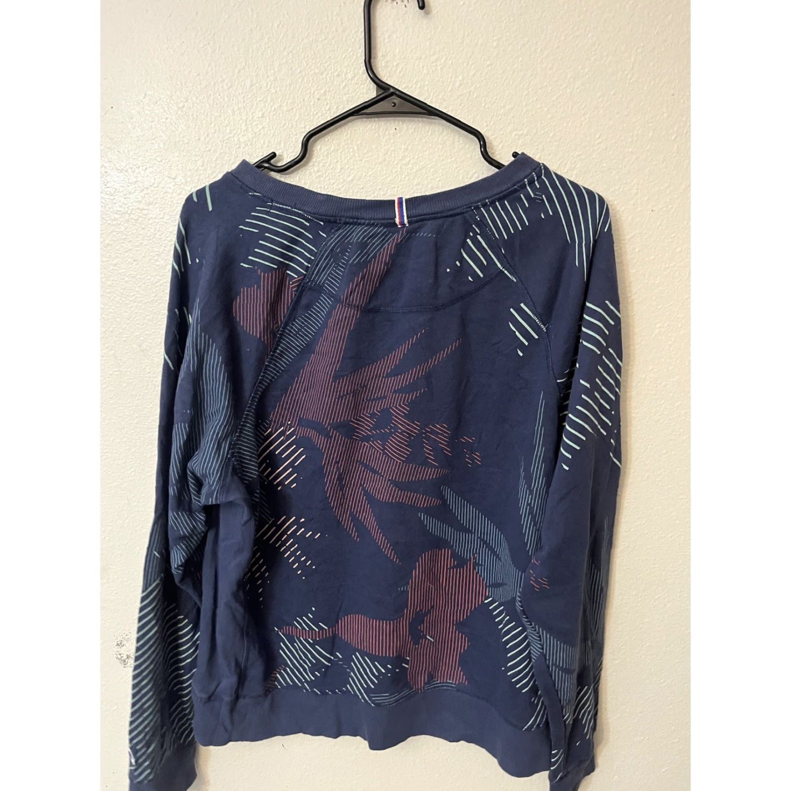Champion Champion Sweatshirt Women's L Blue Floral Print Crew Neck Long Sleeve Heritage Size L / US 10 / IT 46 - 3 Thumbnail