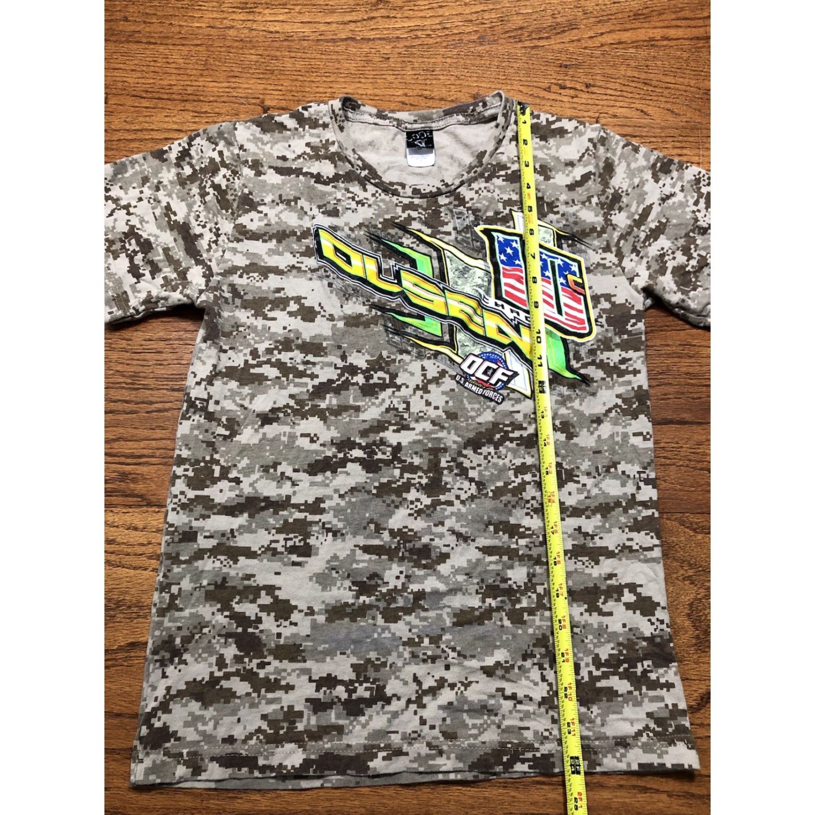 Gildan Gildan T-Shirt Men Camouflage Race Car Dewalt Modified Racing Graphic Short Sleeve Crew Neck Brown S 2010-2019 Cars Mens Size US S / EU 44-46 / 1 - 6 Thumbnail