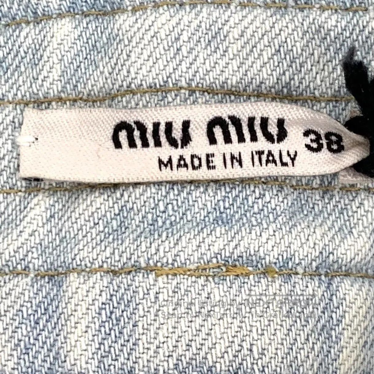 Miu Miu Miu Miu Light Blue Denim Midi Skirt. Size 37" - 7 Thumbnail