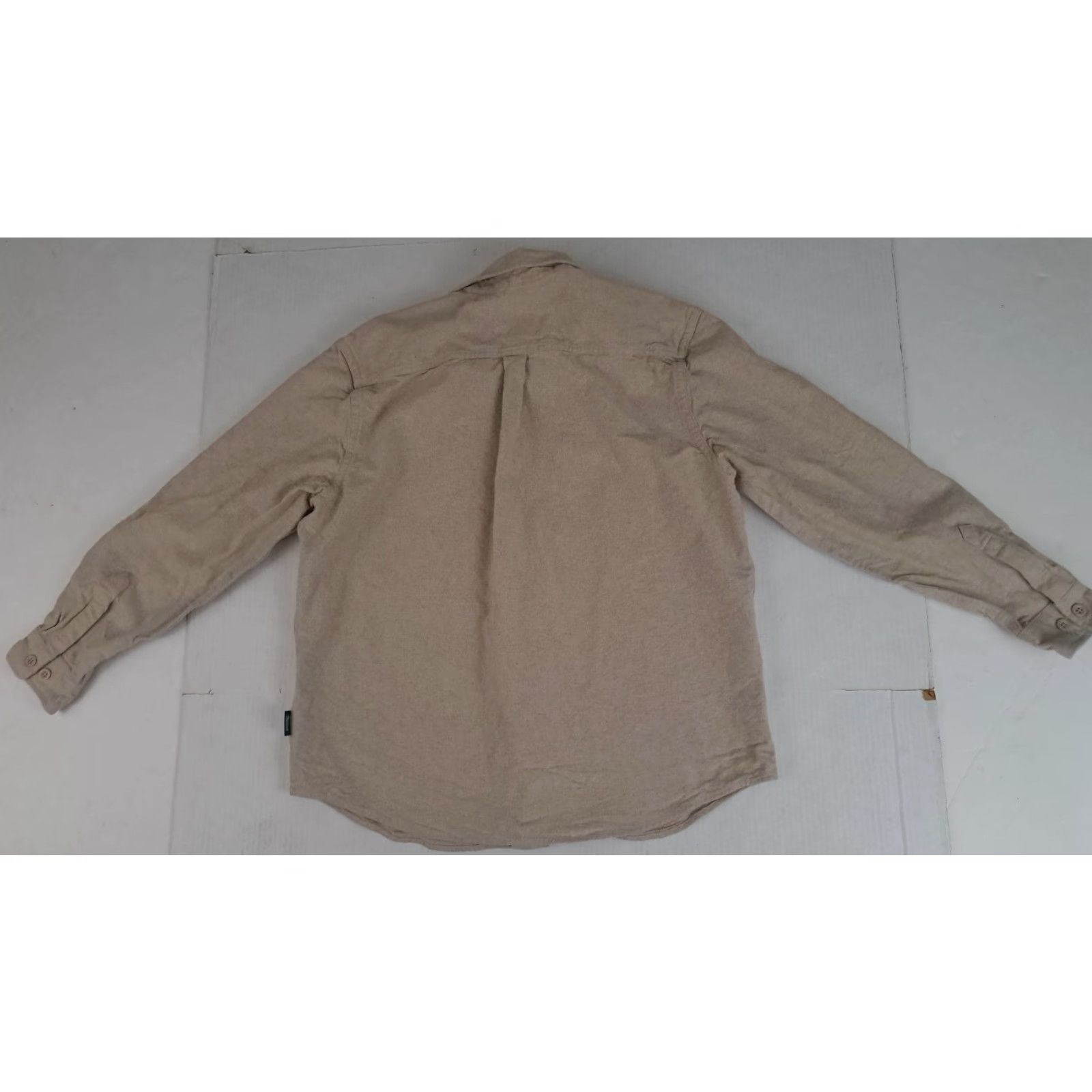 Vintage VINTAGE Woolrich Shirt Cotton Button-Up Casual Unisex Adults Large Beige Long Sleeve Pockets 27in 23in pit to pit Size US L / EU 52-54 / 3 - 4 Thumbnail