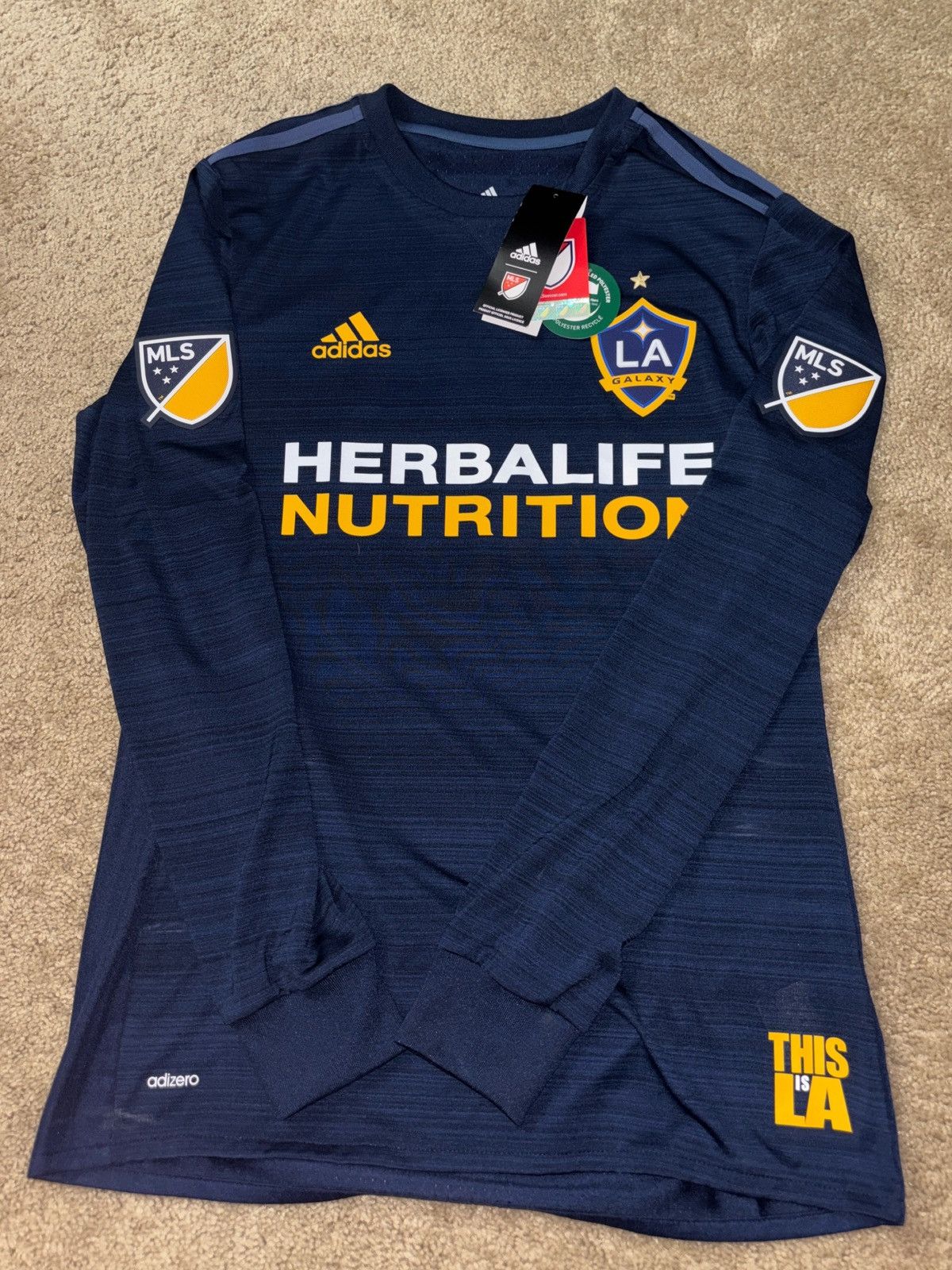 Adidas LA Galaxy Giovani Dos Santos Away Kit 2016/17 Player Version Size US M / EU 48-50 / 2 - 1 Thumbnail