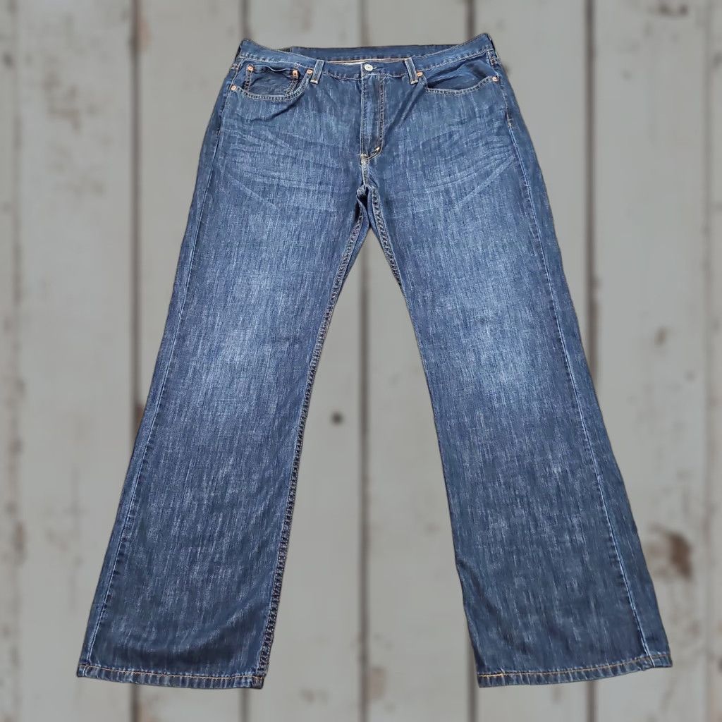 Levi's VINTAGE Levi's 527 Jeans Men Slim Straight Dark Wash 38 Regular 35x31 Blue Cotton Denim Mens Size US 35 - 1 Thumbnail