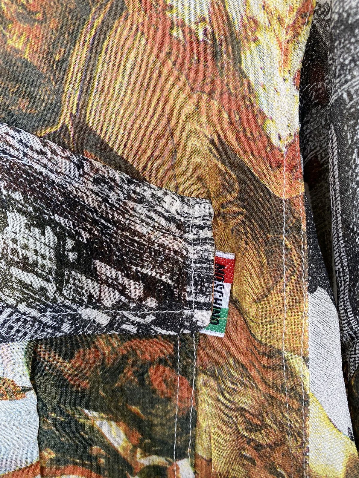 Moschino 1990s Iconic renaissance 100% rayon shirt Size M / US 6-8 / IT 42-44 - 14 Thumbnail