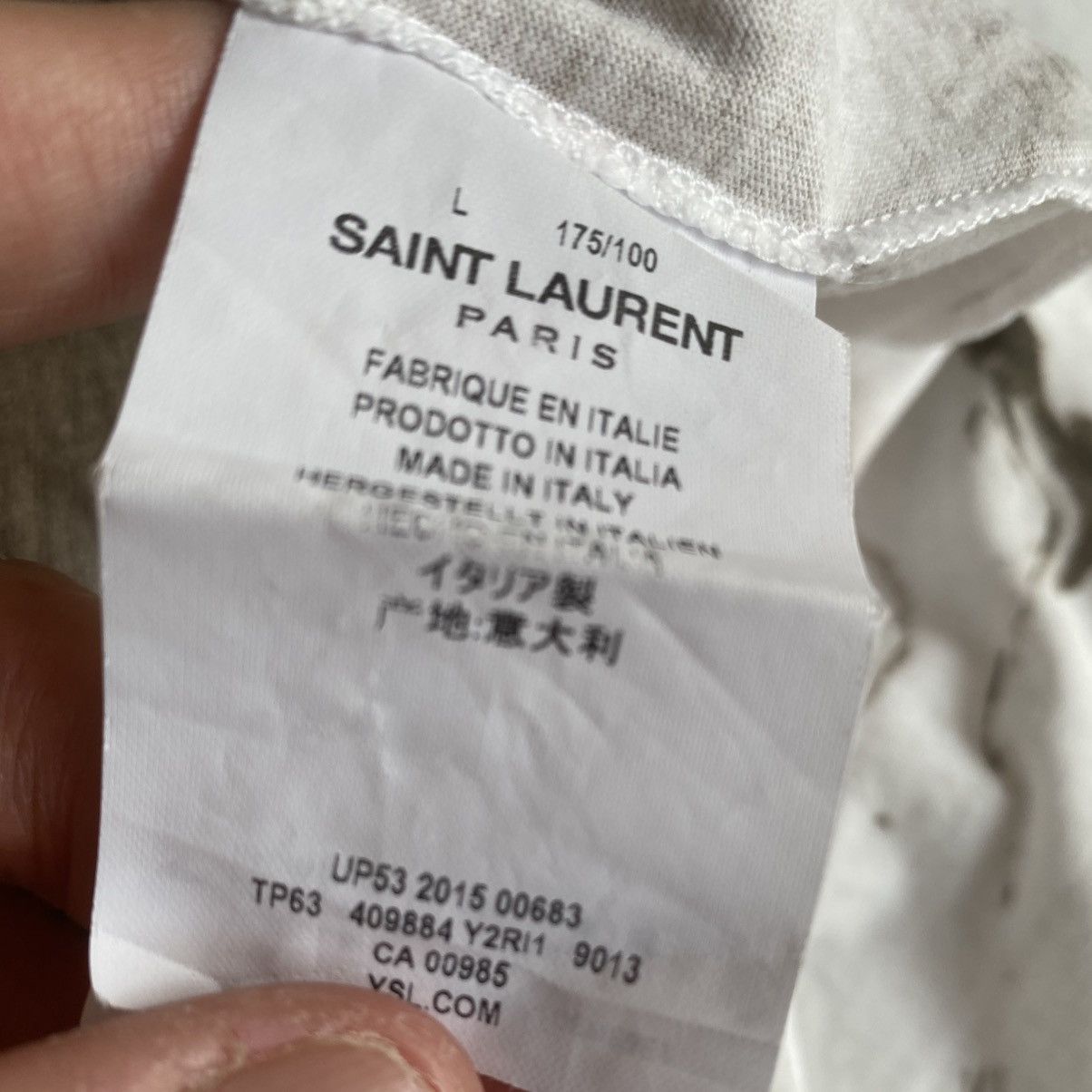 Saint Laurent Paris SS16 “Surf Sound” Marble T Shirt By Hedi Slimane Size US L / EU 52-54 / 3 - 7 Thumbnail