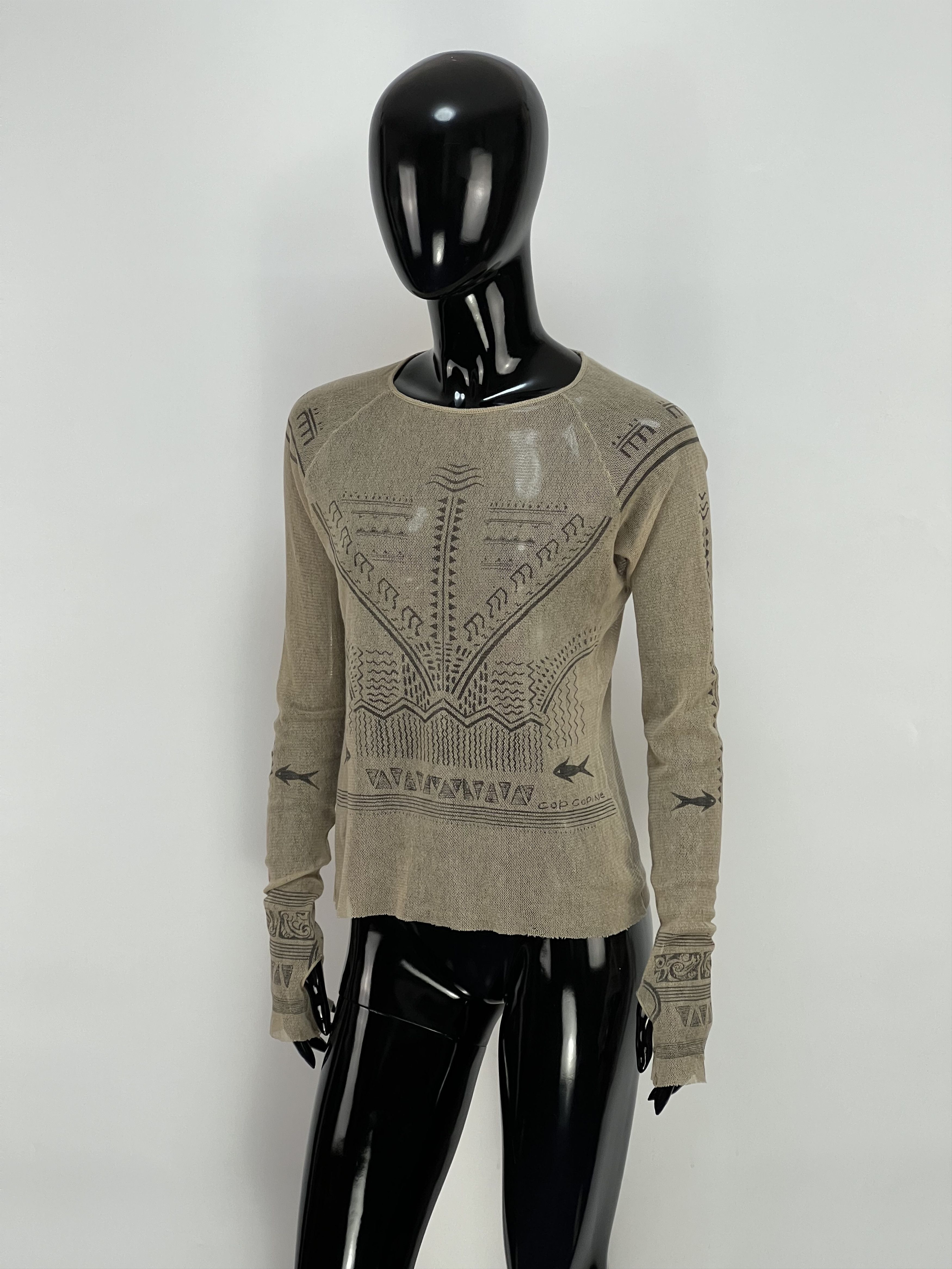 Cop Copine Cop Copine Rare Vtg Long Sleeve Mesh Top Blouse Y2K Size S / US 4 / IT 40 - 1 Thumbnail