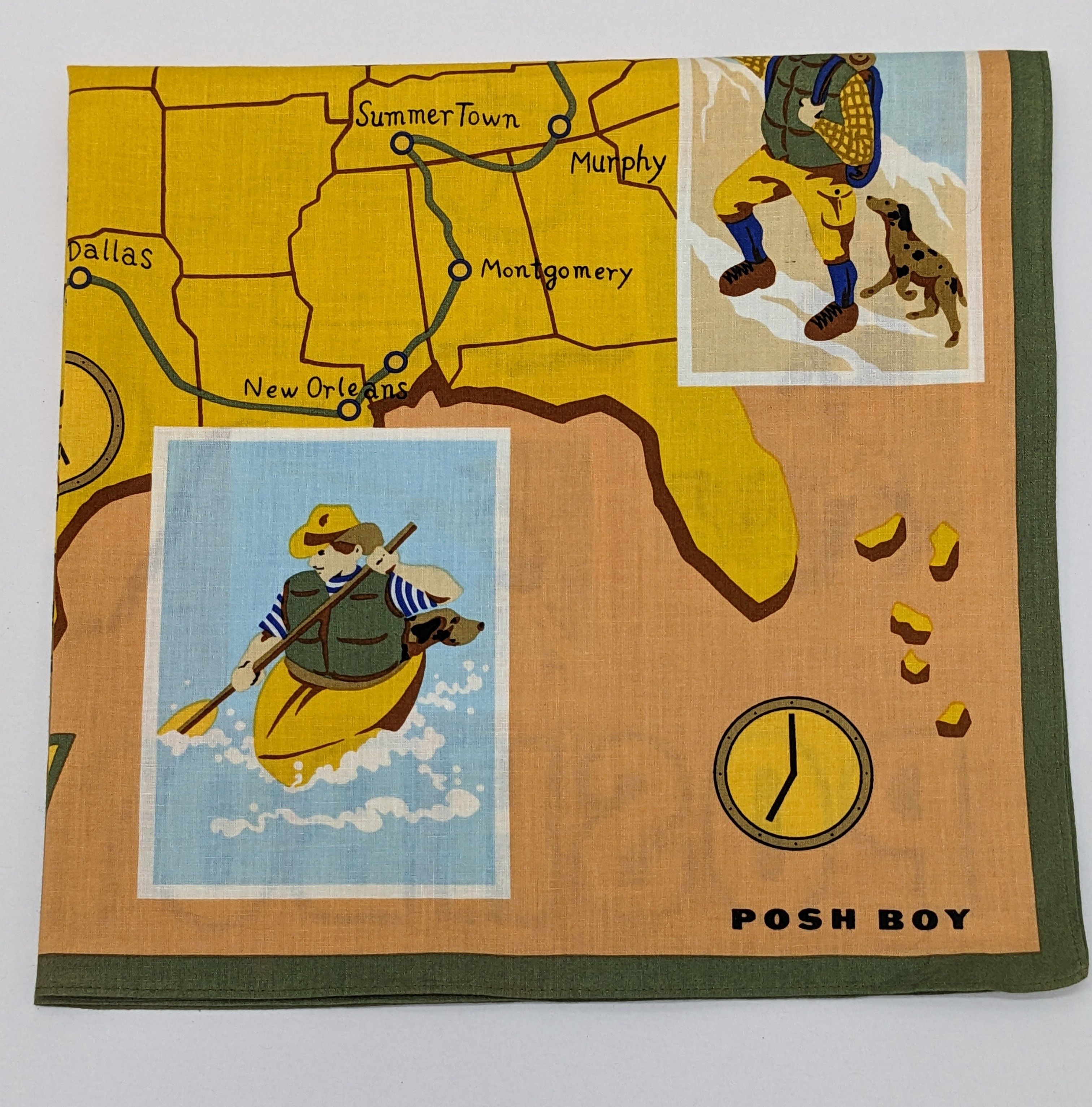 Other Vintage 80s Posh Boy "Walk Across America" Handkerchief Size ONE SIZE - 1 Thumbnail