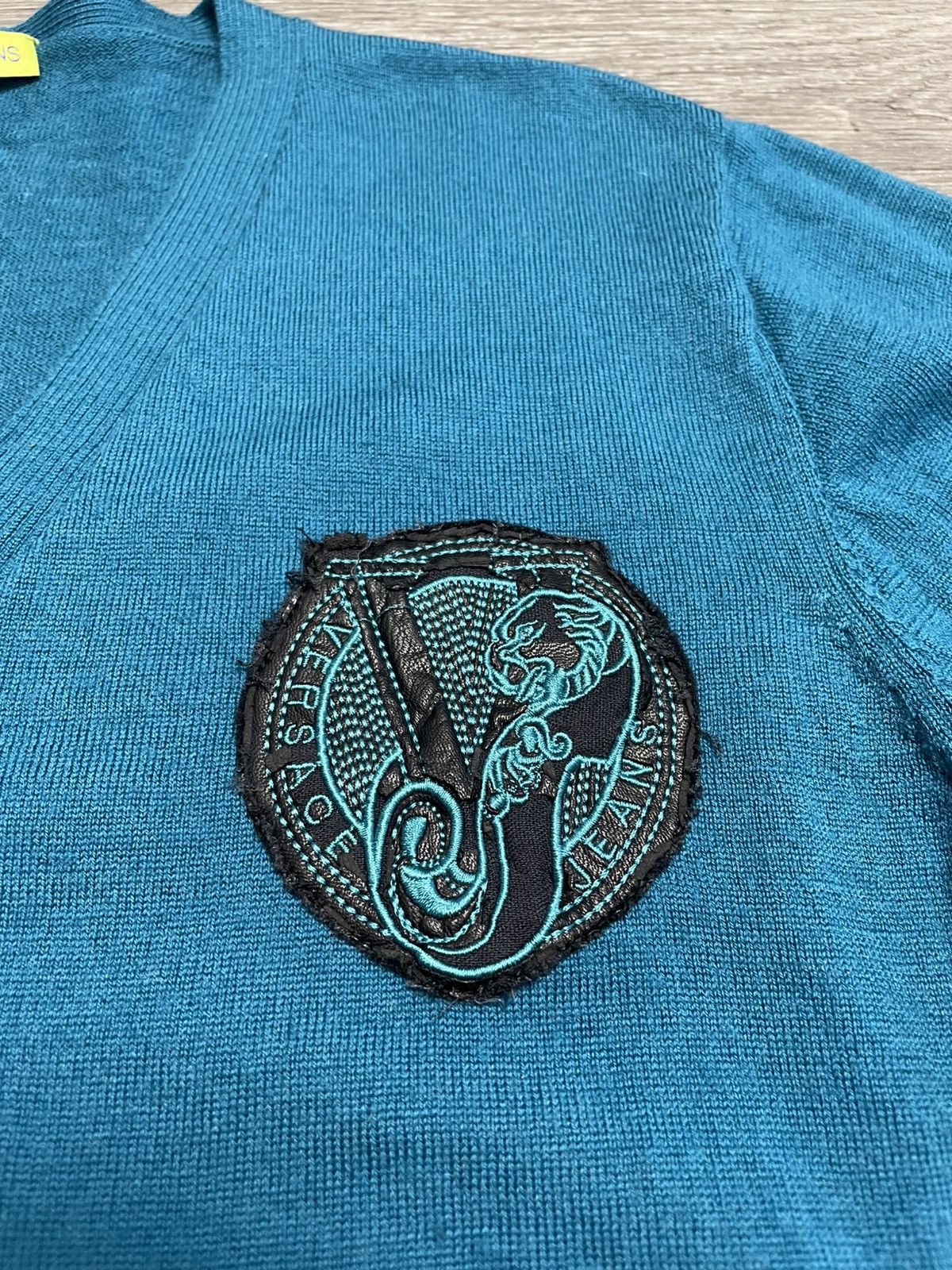 Versace Jeans Couture Vintage Versace Jeans Patch Logo Wool Cardigan Size US XL / EU 56 / 4 - 7 Thumbnail