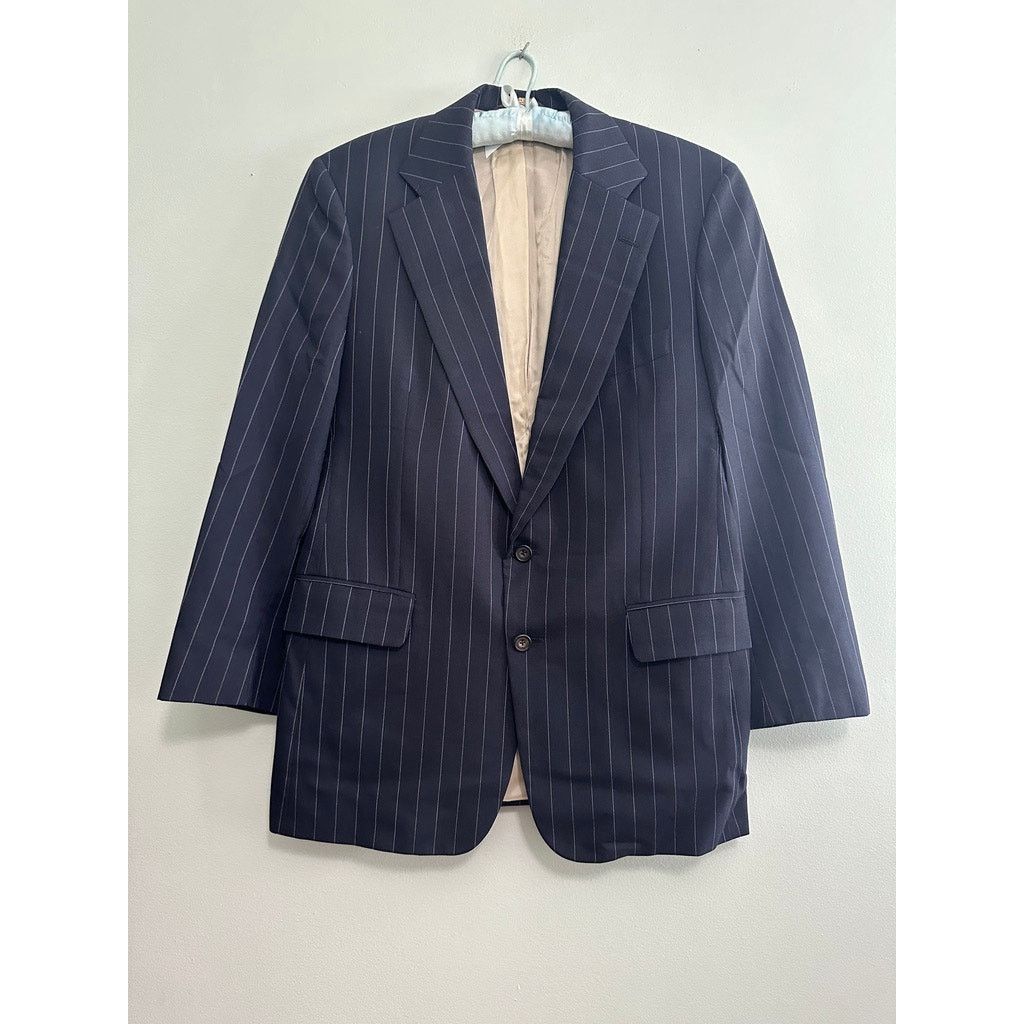 Paul Stuart Paul Stuart navy pinstripe two button wool suit size 41L Size 40L - 2 Thumbnail