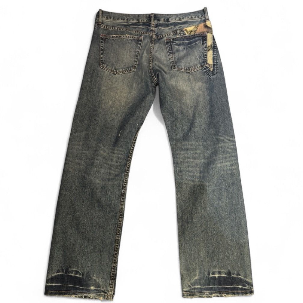 Japanese Brand 🔥🇯🇵 Archive Takeo Kikuchi Distressed Boro Sashiko Denim Size US 36 / EU 52 - 3 Thumbnail
