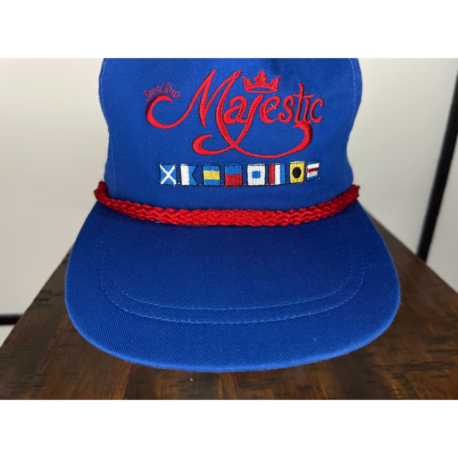 Vintage VINTAGE Classic Sportswear Hat Cap Strap Back Mens One Size Blue Cotton Twill Adjustable Baseball Cap Size ONE SIZE - 3 Thumbnail