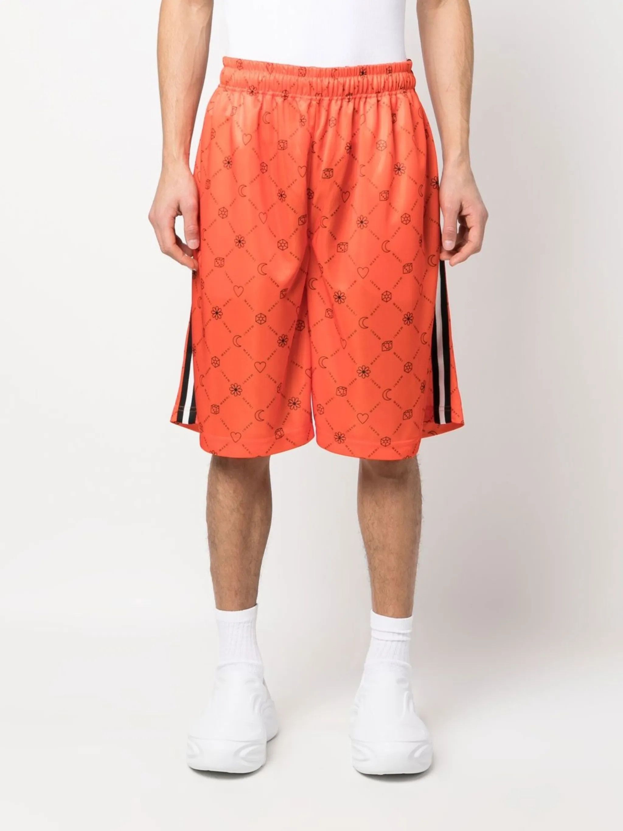 Marni o1y0225 Logo-Print Short in Orange Size US 32 / EU 48 - 2 Thumbnail