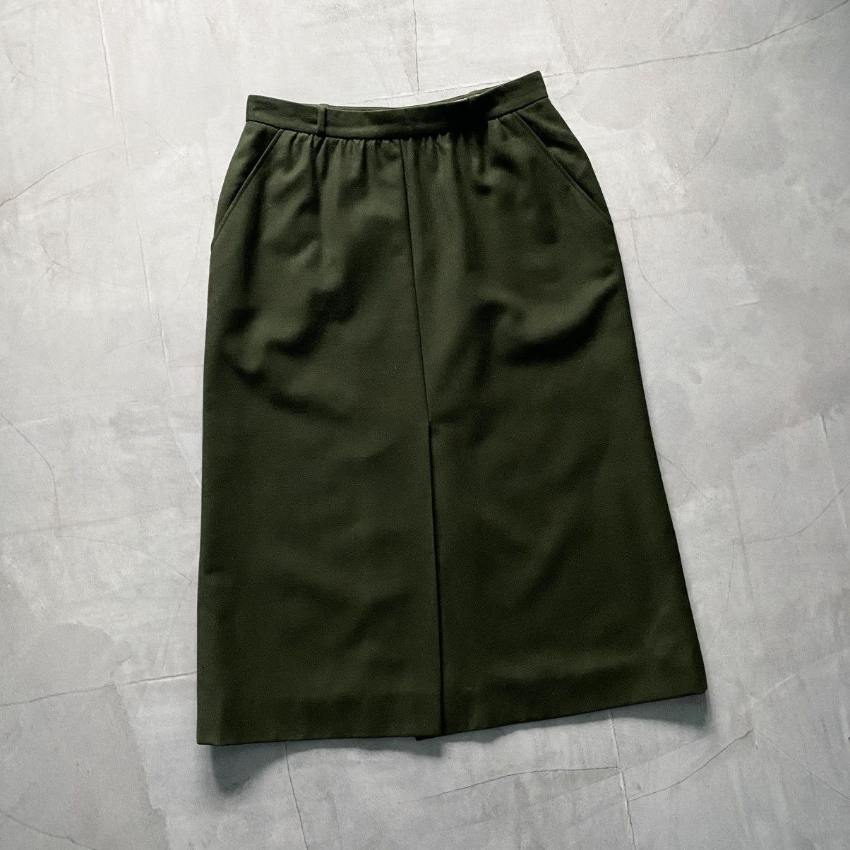 Christian Dior Monsieur × Designer × Vintage Vintage 80s Christian Dior Rare Wool Pocket Skirt Size 32" / US 10 / IT 46 - 1 Thumbnail