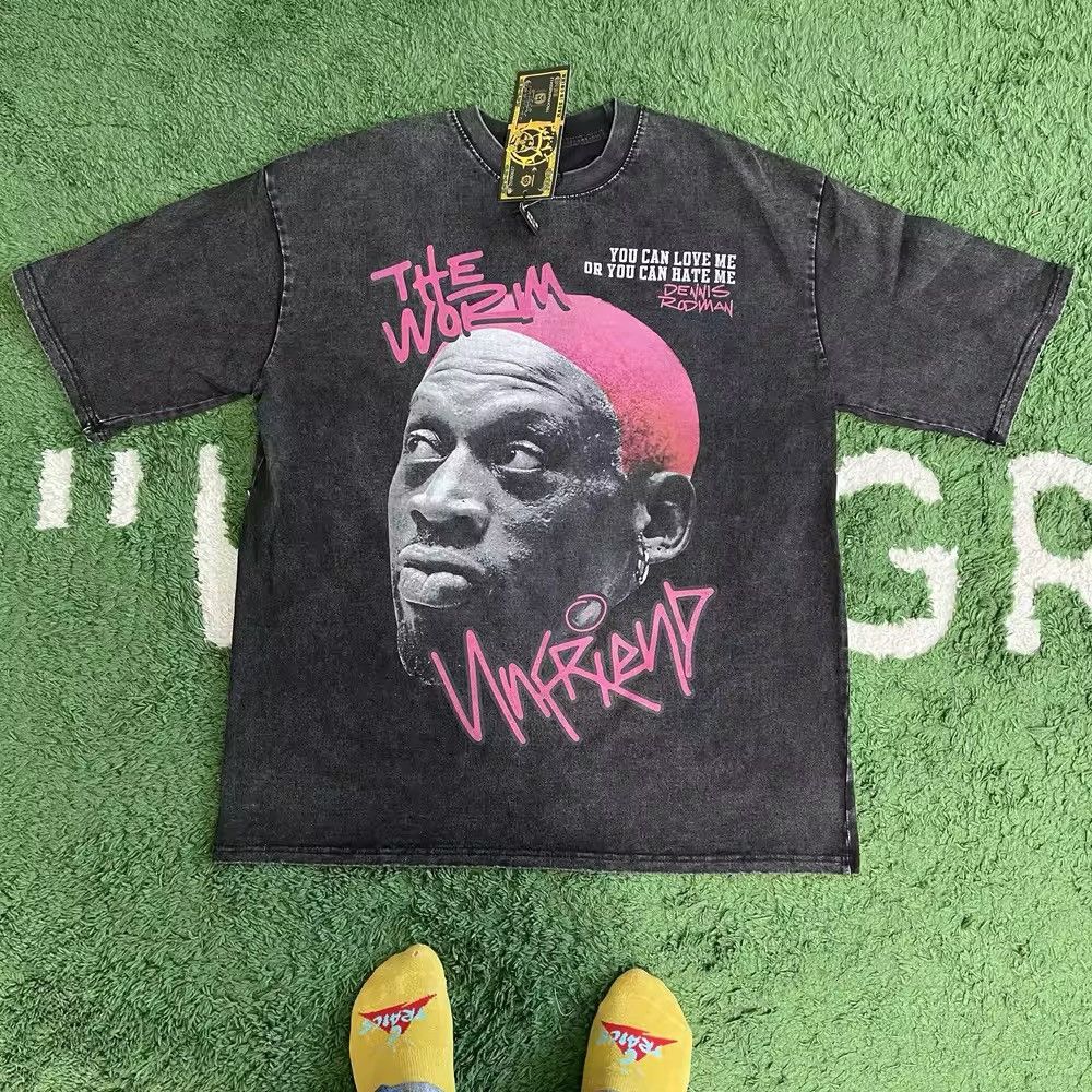 Vintage Streetwear Dennis Rodman Graphic Tee T-Shirt Size US L / EU 52-54 / 3 - 3 Thumbnail