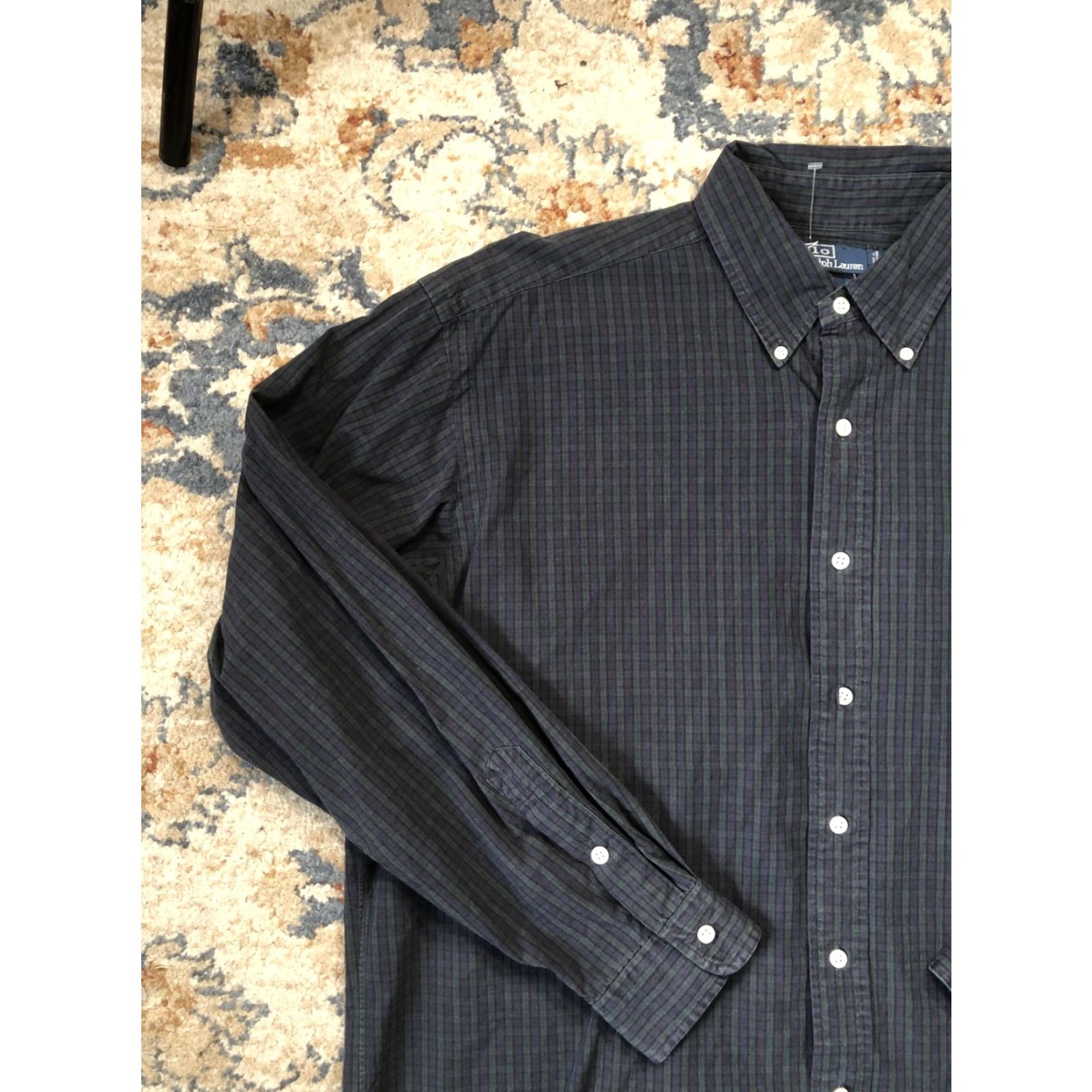 Polo Ralph Lauren Polo Ralph Lauren Shirt Mens Large Plaid Button-Down Blake Classic Dress Shirt Size 42R - 3 Thumbnail