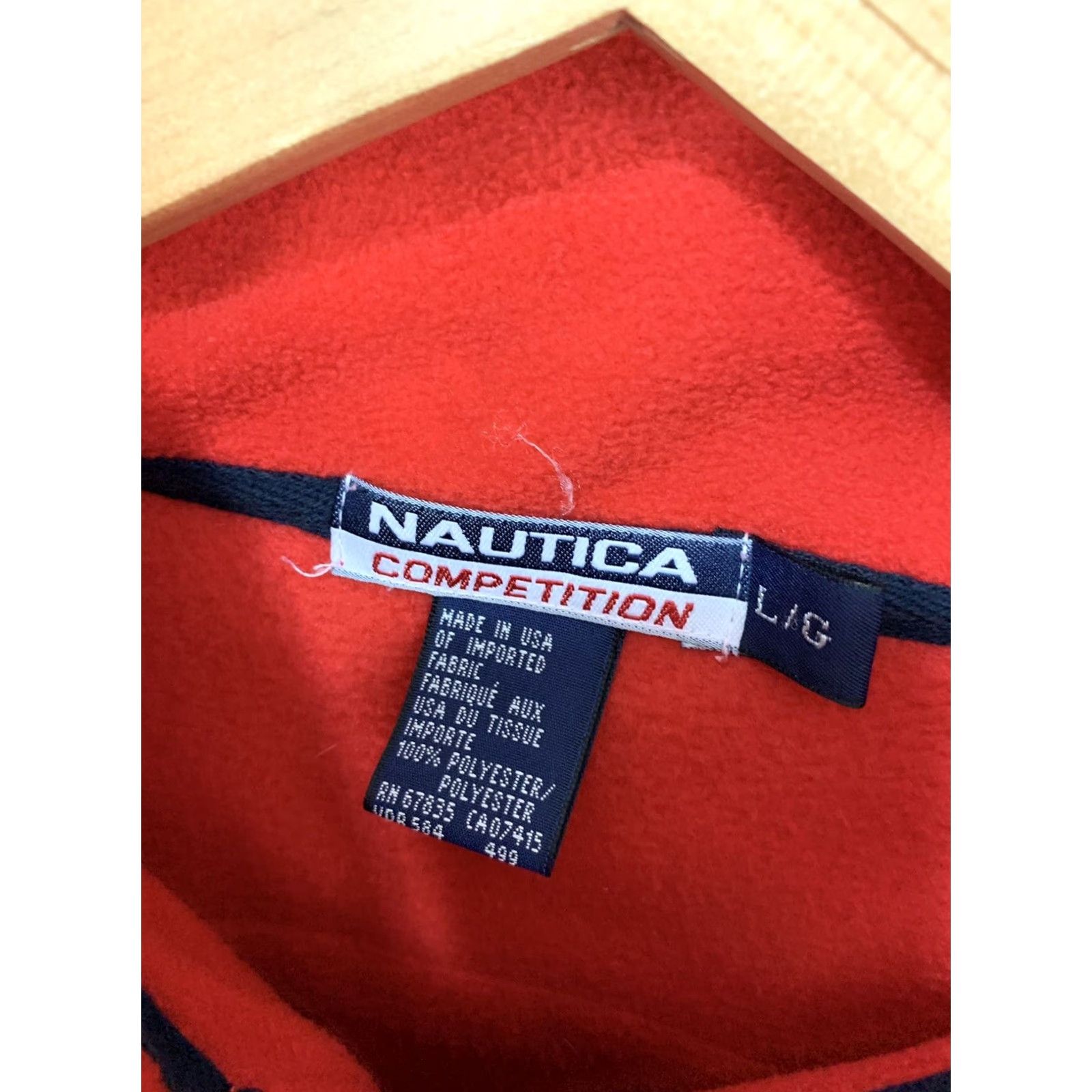 Nautica VINTAGE Nautica 1/4 Zip Fleece Jacket Mens L Red NAUTICA COMPETITION 90s Logo Pullover Jacket Mens Large Red Size US L / EU 52-54 / 3 - 2 Thumbnail