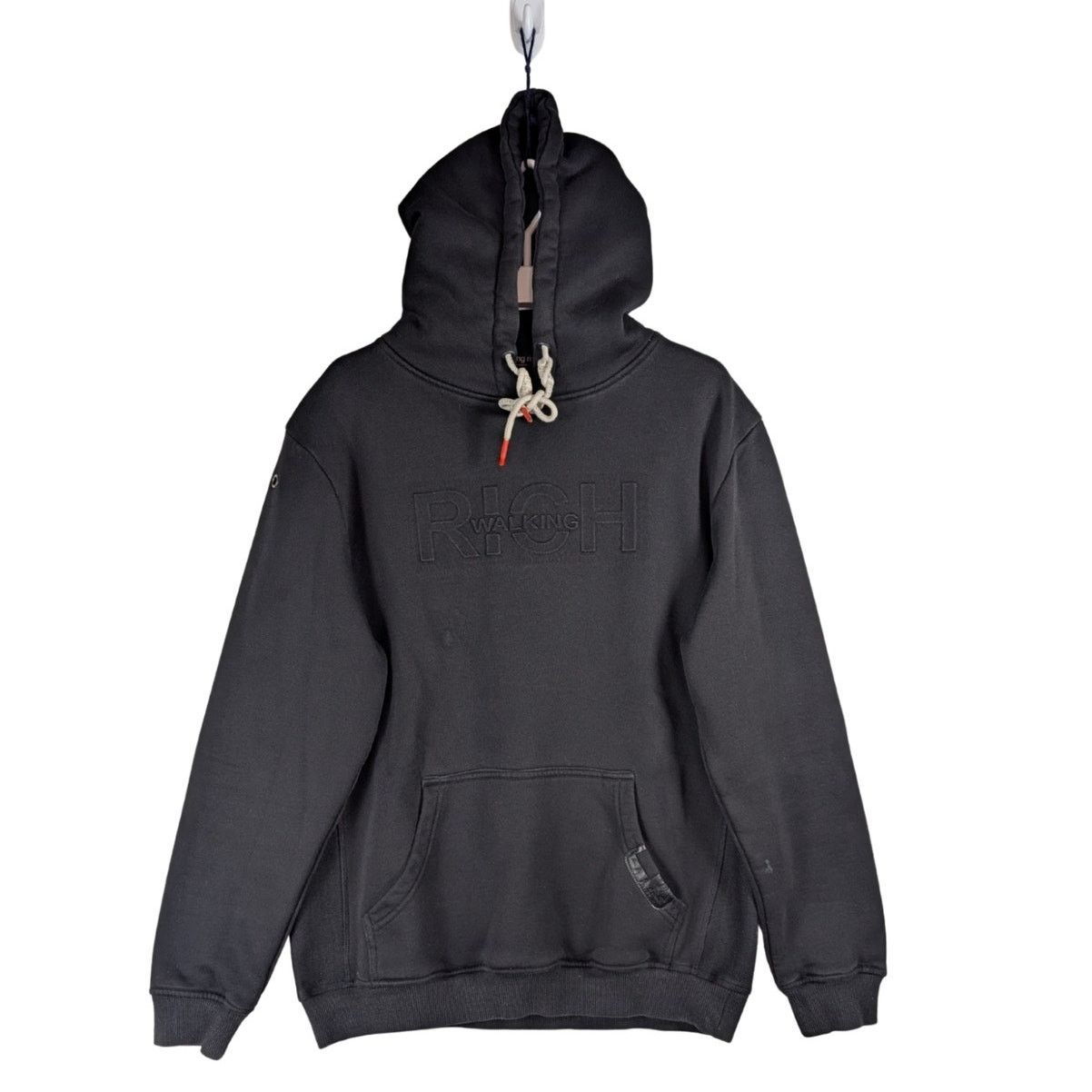 Unknown London Walking Rich Embossed Streetwear Hoodie Sweatshirt Mens USED Size US M / EU 48-50 / 2 - 1 Thumbnail