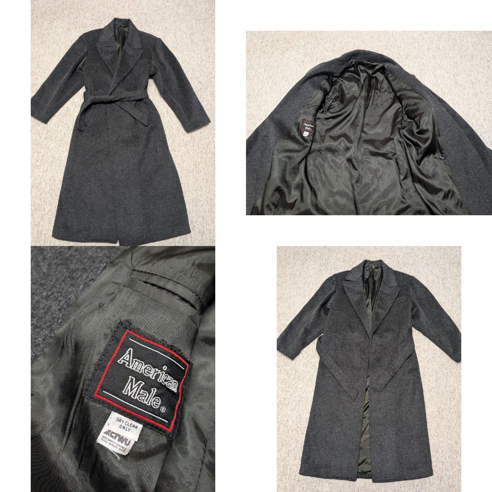 Doublet VINTAGE American Male overcoat Wool belted Double Breasted long coat Men XS Black Size US S / EU 44-46 / 1 - 8 Thumbnail