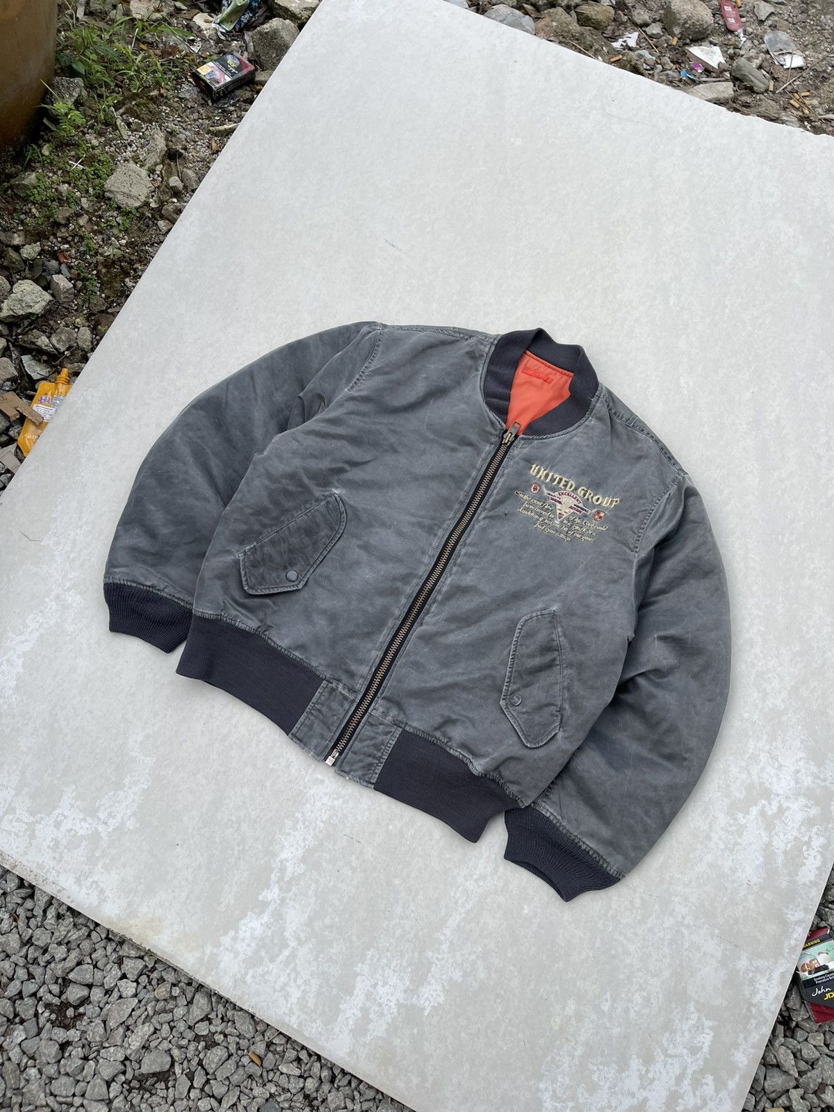Vintage 🔥Vintage Us Air Force MA-1 Faded Bomber Jacket Size US L / EU 52-54 / 3 - 14 Thumbnail