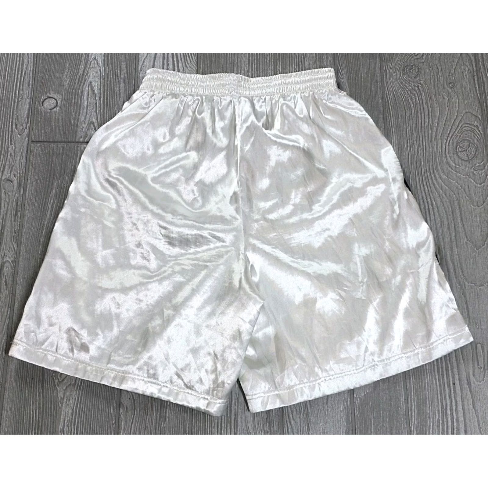 Nike VTG Nike 90s USA White Satin Nylon Soccer Shorts Red Blue Stripe Mens M Rare HTF Shorts Size US 31 - 4 Thumbnail