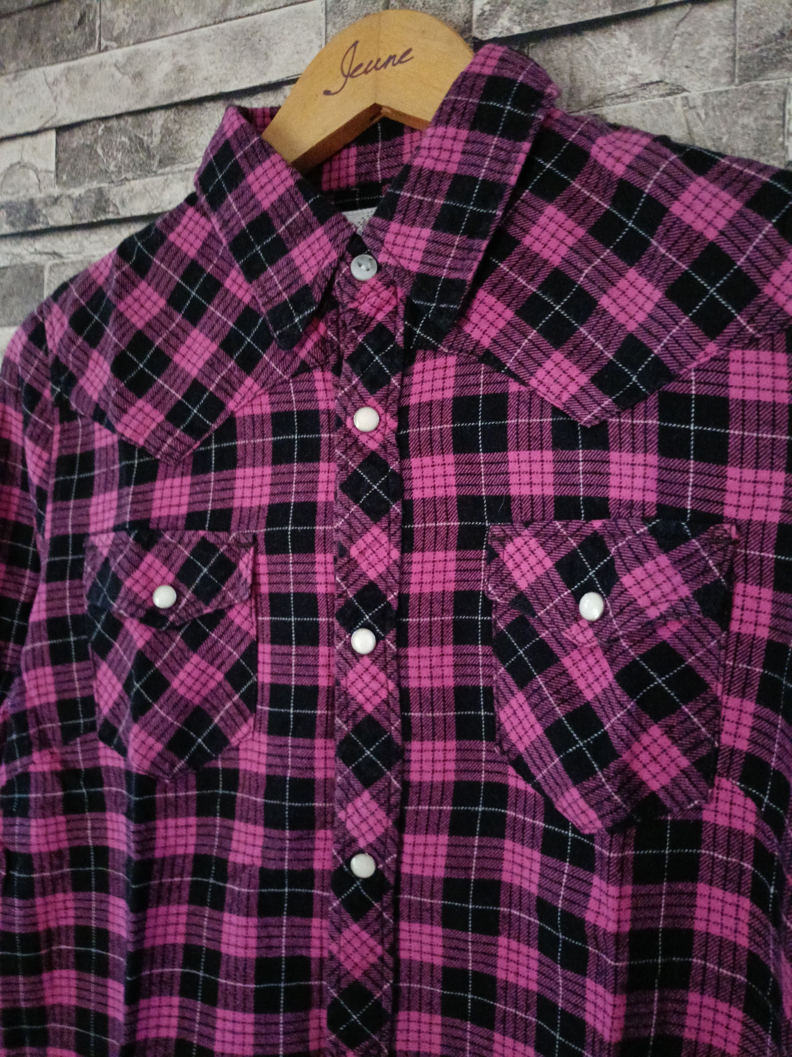 Edwin × Japanese Brand × Vintage Miss Edwin long flannel shirt Size L / US 10 / IT 46 - 4 Thumbnail