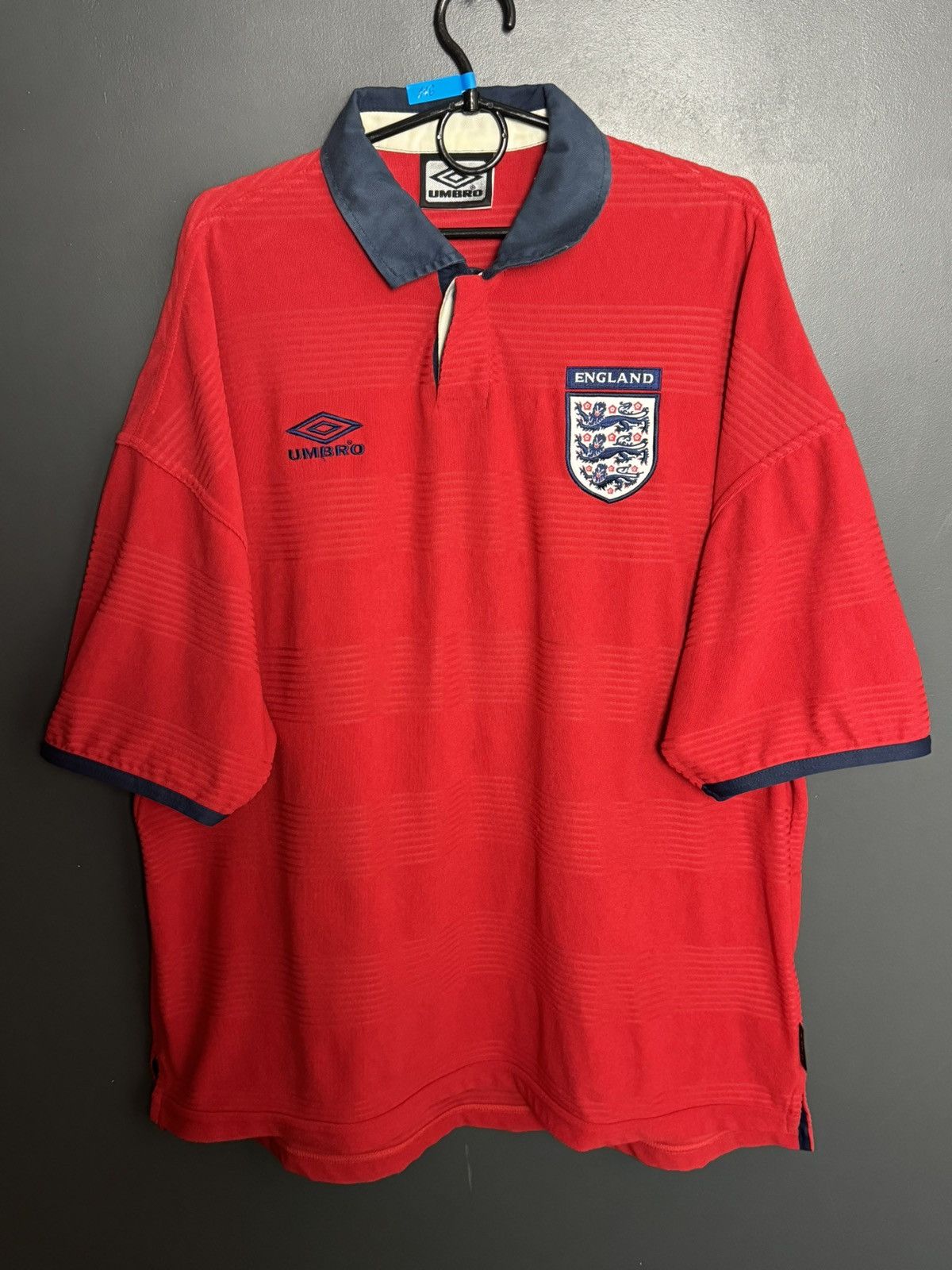 Umbro England National Team 99/01 Away Football Soccer Jersey Size US XXL / EU 58 / 5 - 1 Thumbnail