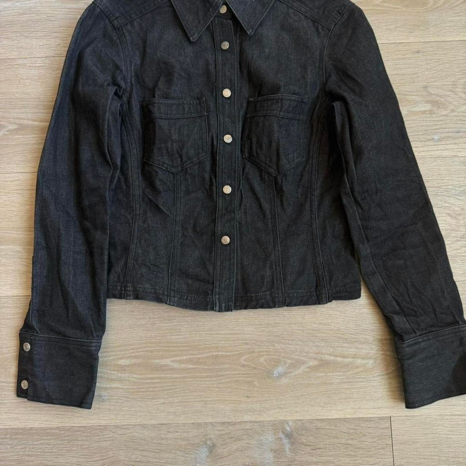 Gucci Gucci by Tom Ford SS1998 Denim Jacket Black Size S / US 4 / IT 40 - 3 Thumbnail