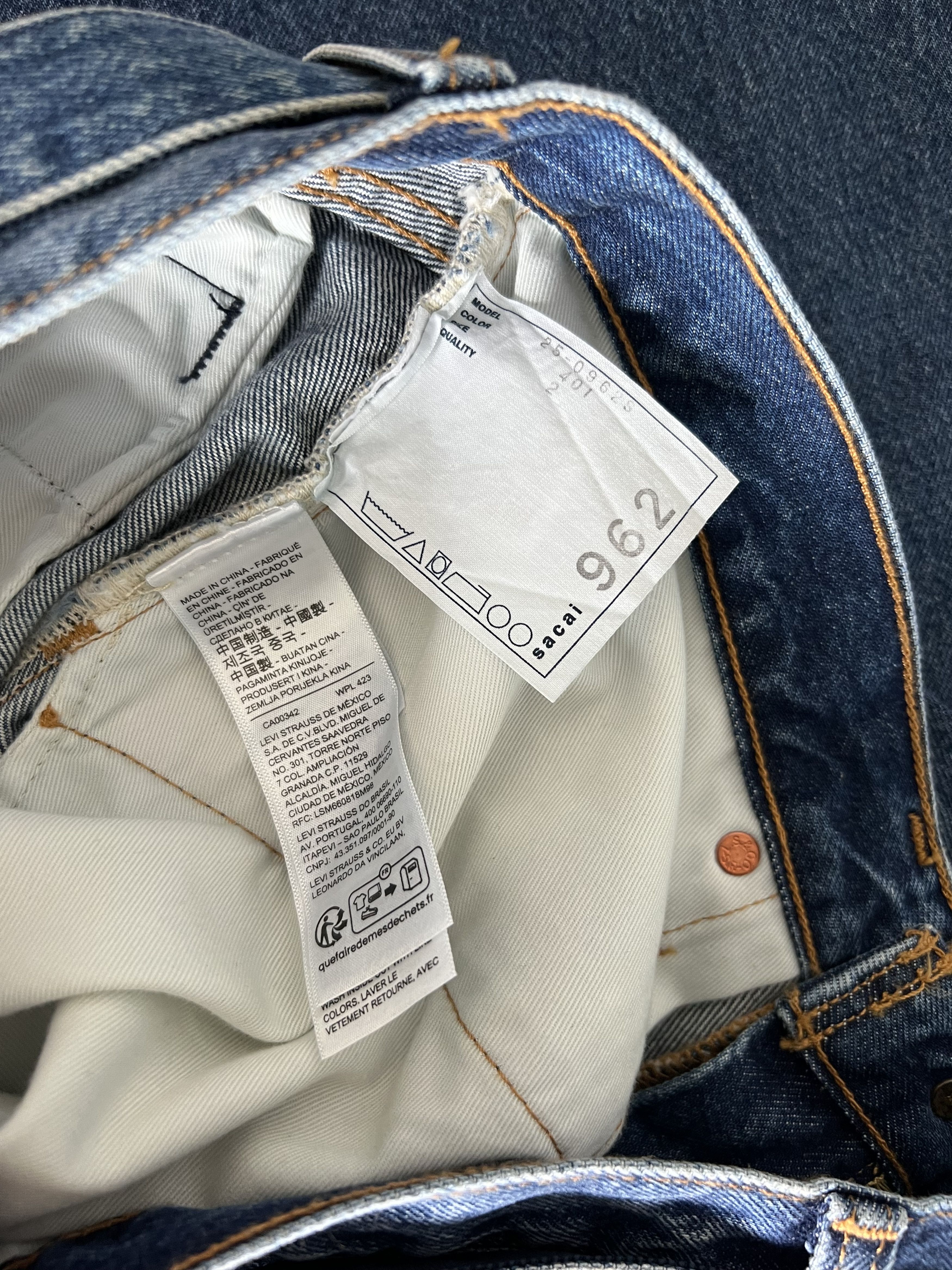 Levi's × Sacai Sacai Levi's Denim Pants in Blue Size US 32 / EU 48 - 8 Thumbnail
