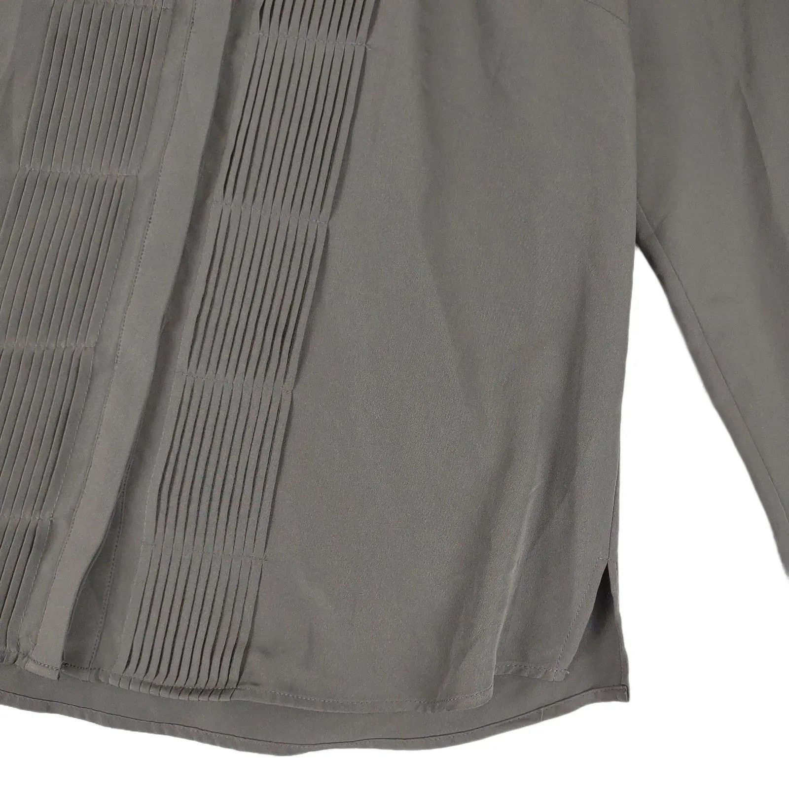 Other DANIEL RAINN Front Pleats Gray Button Up Blouse Petite Small Size S / US 4 / IT 40 - 4 Thumbnail