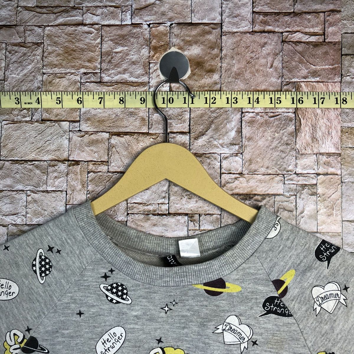 Japanese Brand × Vintage hello stranger H&M Divided Grey Sweatshirt #A401 Size M / US 6-8 / IT 42-44 - 4 Thumbnail