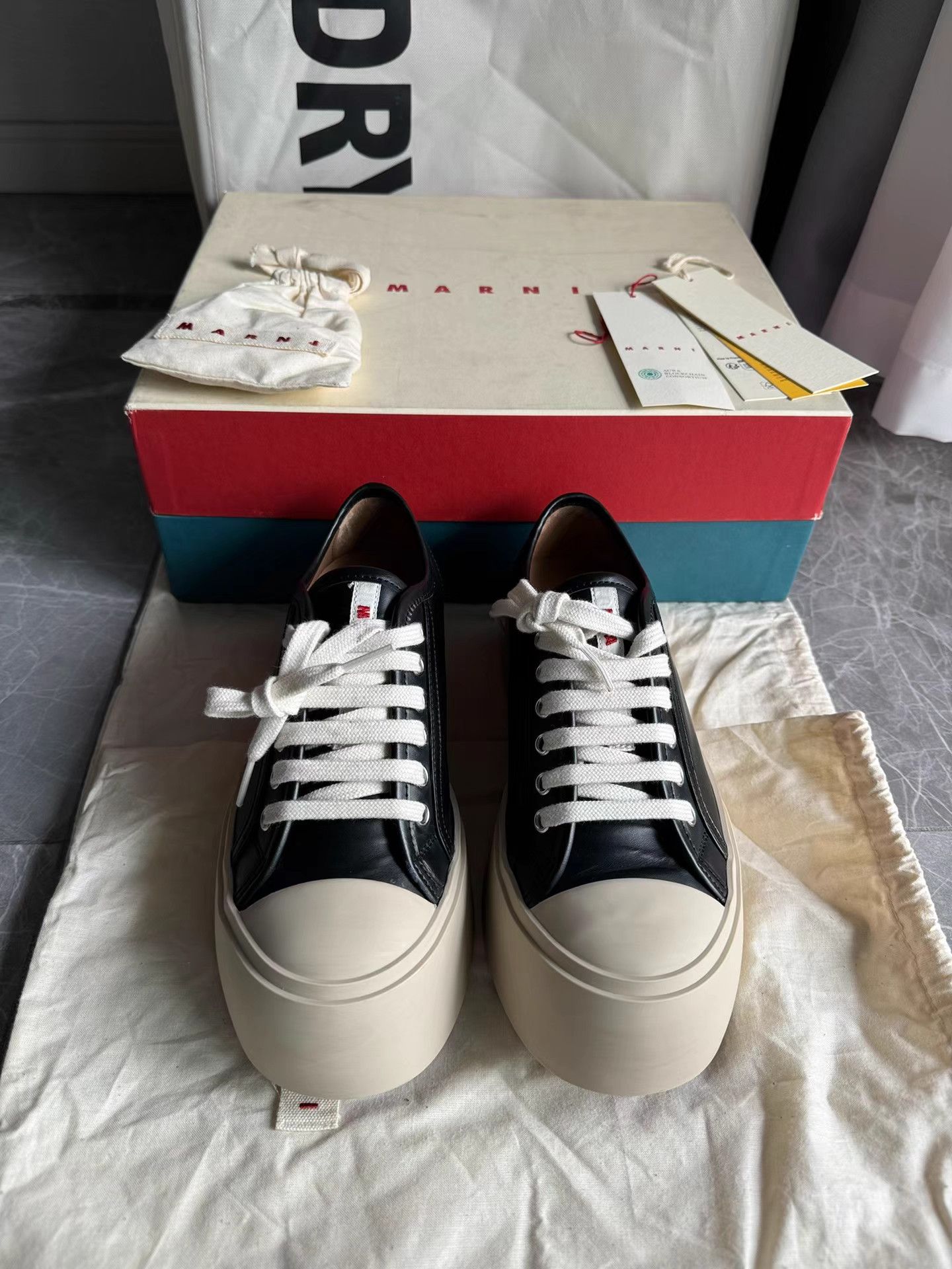 Marni Marni Pablo Lace-up Mary Jane Platform Shoes K6 Size US 6 / IT 36 - 2 Thumbnail