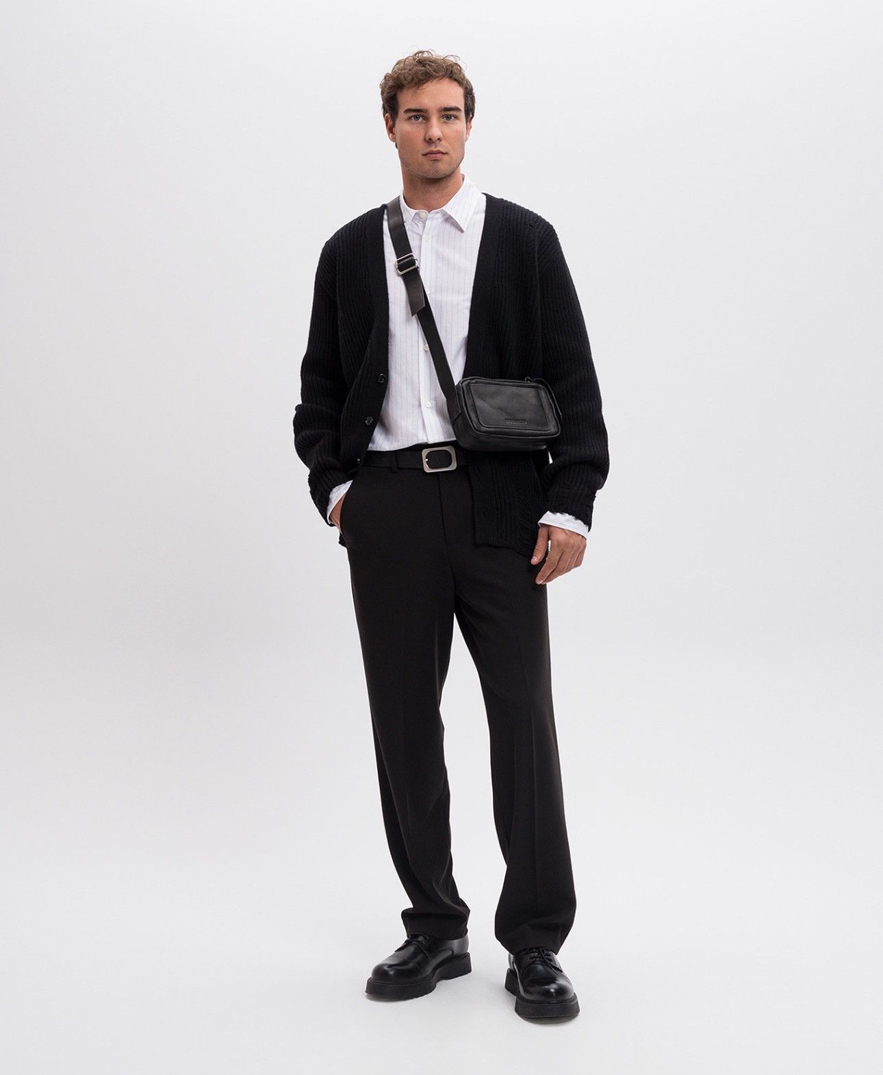 Ann Demeulemeester Last Size Ann Demeulemeester Benard White Striped Shirt Size US XL / EU 56 / 4 - 5 Thumbnail