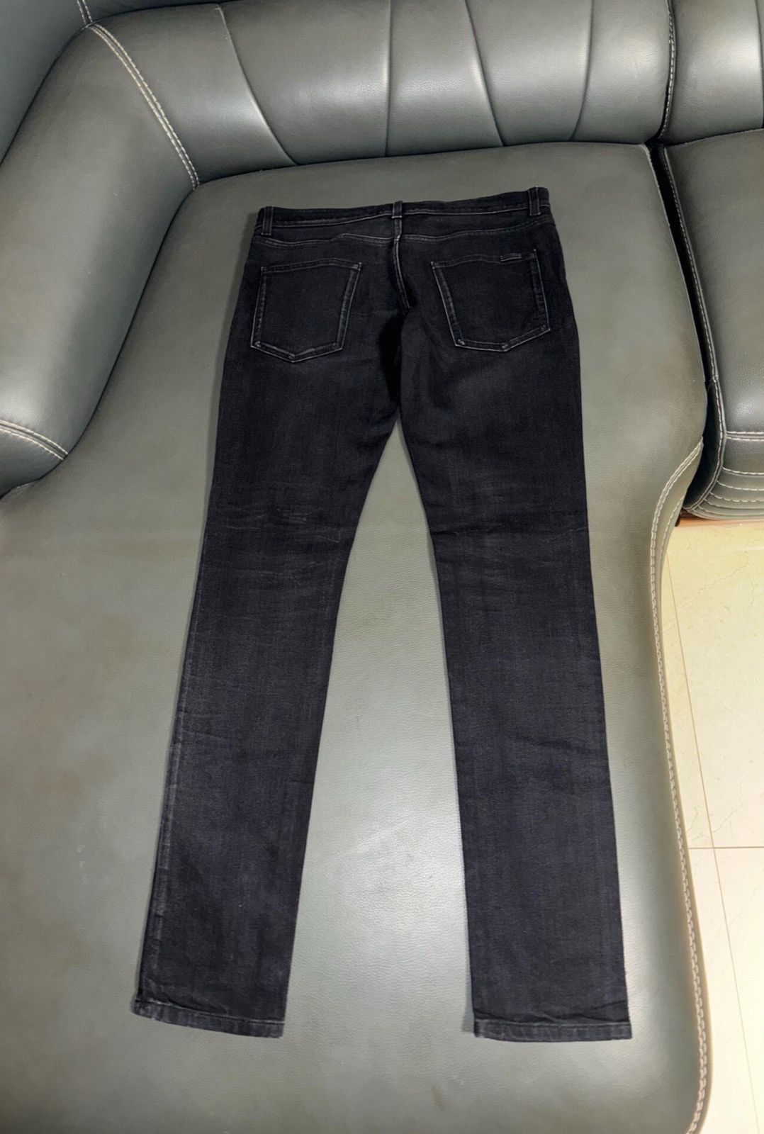 Saint Laurent Paris Saint Laurent SLP 2022FW Black Gray Distressed Basic Jeans Size US 32 / EU 48 - 2 Thumbnail