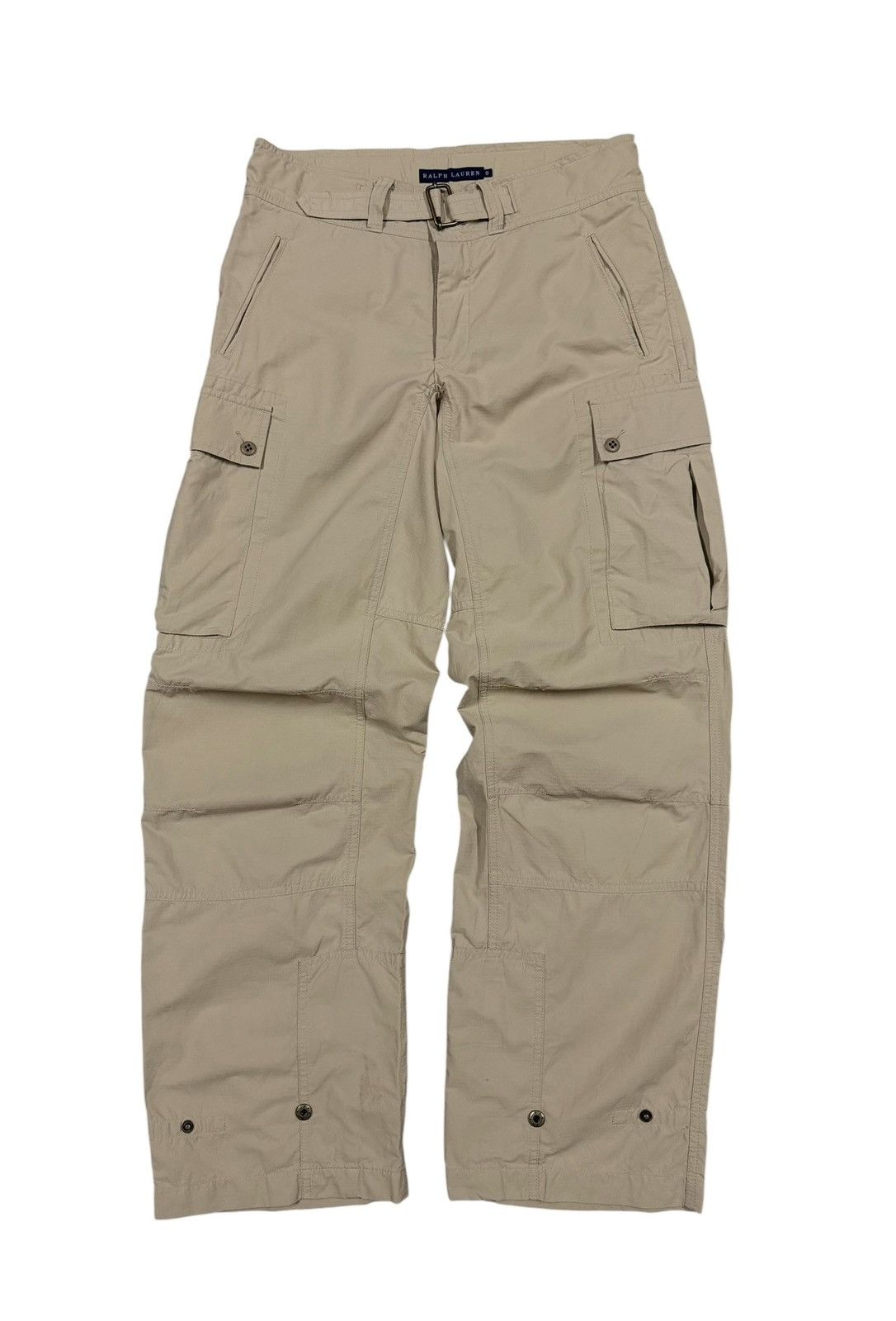 Polo Ralph Lauren Vtg🔥Polo Ralph Lauren Poplin Cargo Beige Pants Size US 29 - 1 Thumbnail