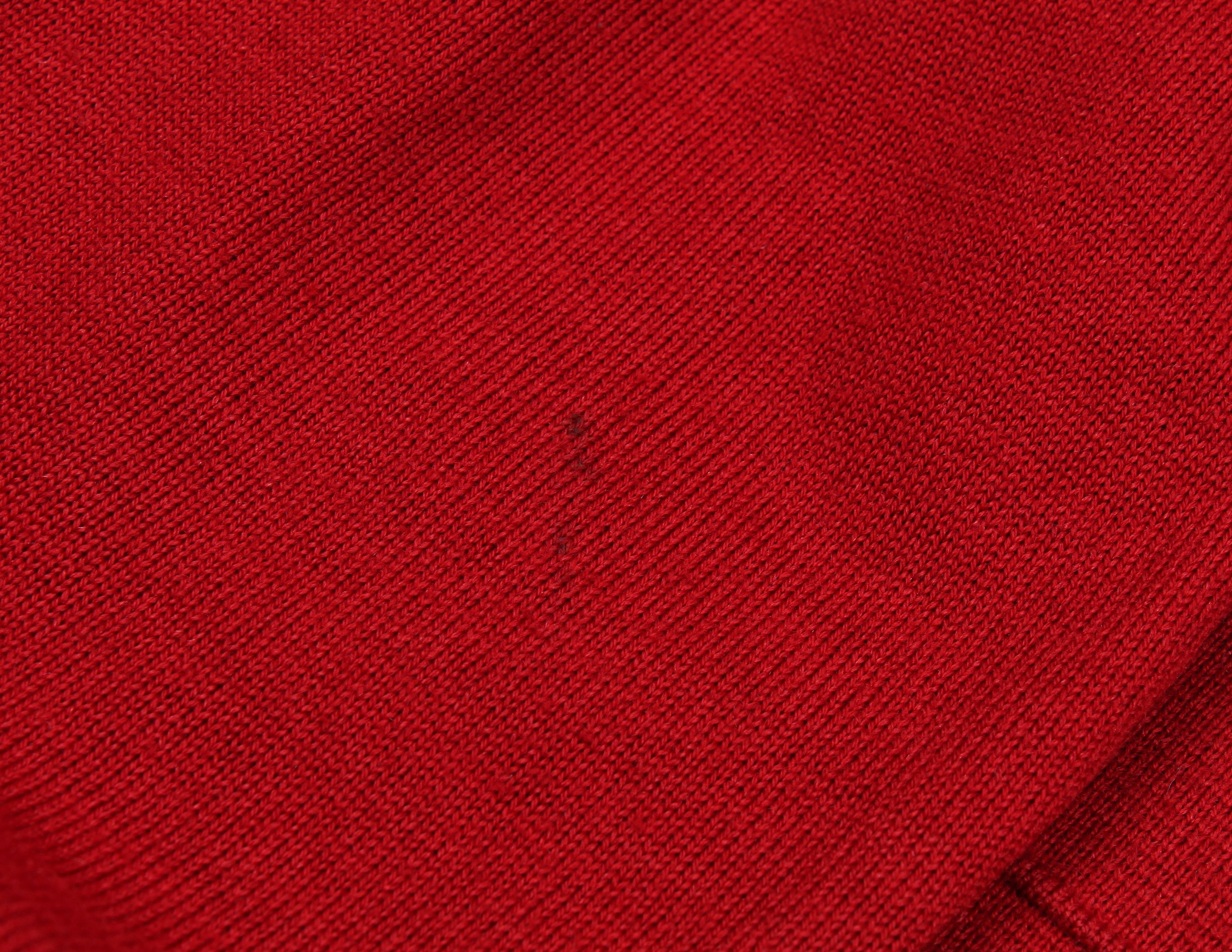 Dolce & Gabbana × Vintage Vintage Dolce & Gabbana Red Wool Collared Sweater Size US M / EU 48-50 / 2 - 6 Thumbnail