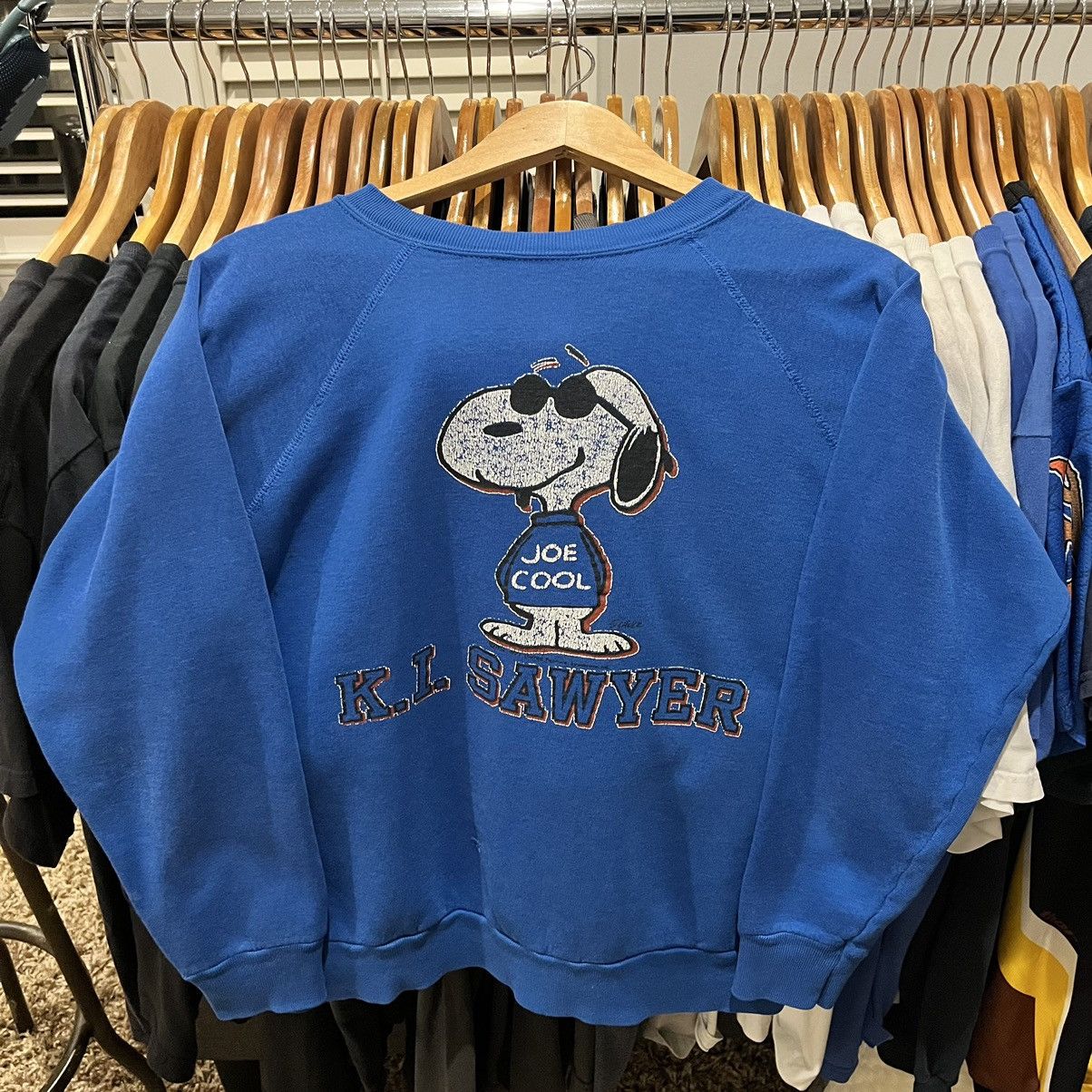 Vintage 70’s VTG K.L Sawyer Snoopy Peanuts Crewneck Sweatshirt Size US S / EU 44-46 / 1 - 1 Thumbnail