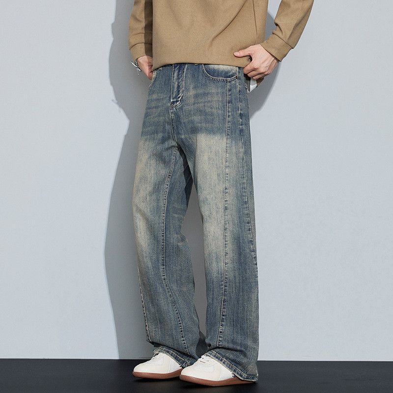 Vintage American retro high street patchwork flared jeans for men Size US 32 / EU 48 - 2 Thumbnail