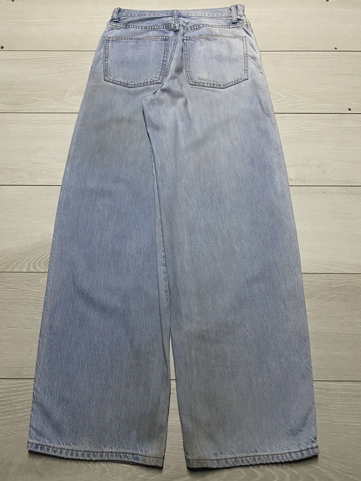 Christophe Lemaire Vintage Uniqlo Fade Wash Super Baggy Jeans Size 27" / US 4 / IT 40 - 2 Thumbnail