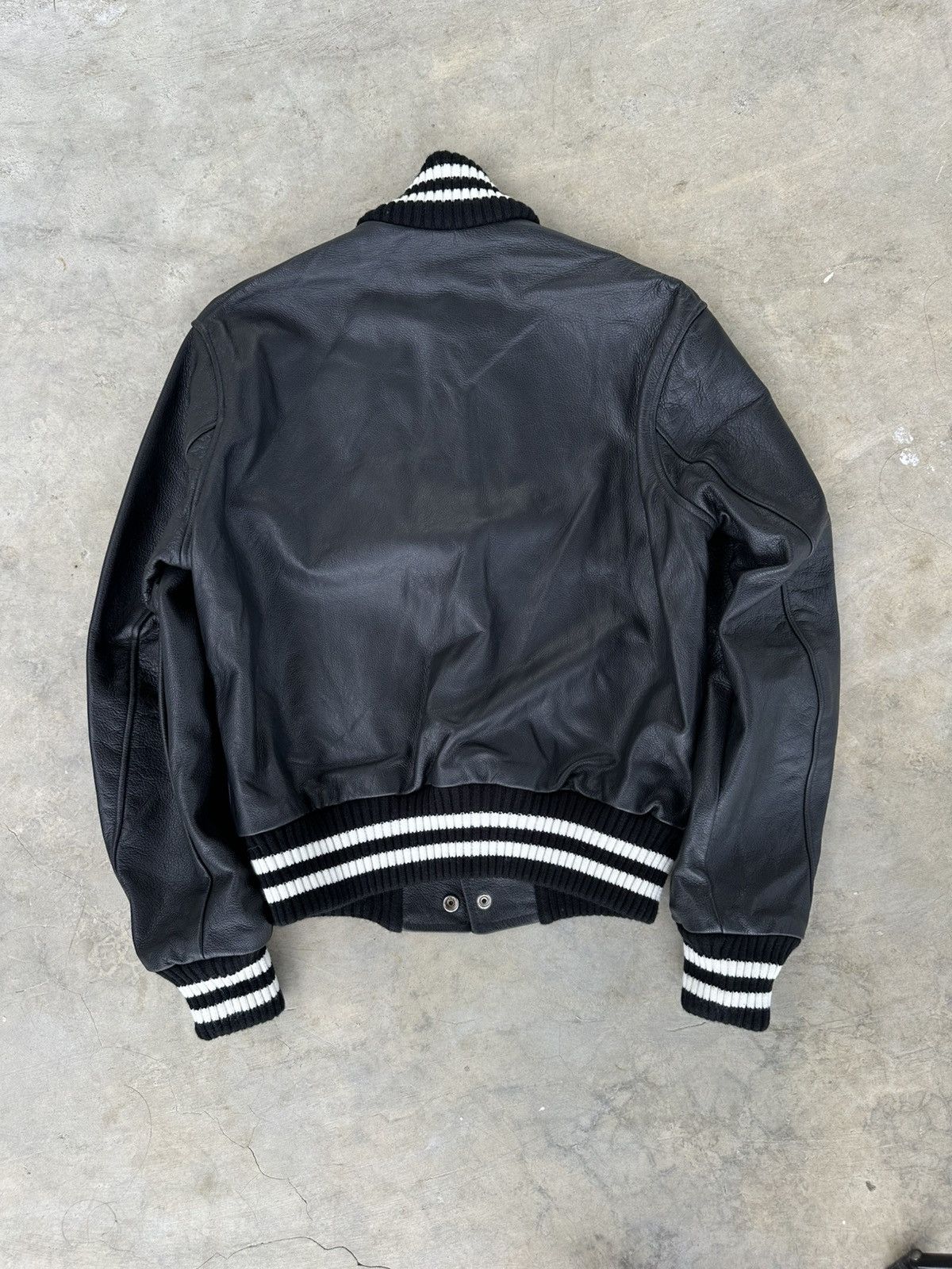 R13 R13 Varsity Bomber Leather Jacket Size XS / US 0-2 / IT 36-38 - 6 Thumbnail