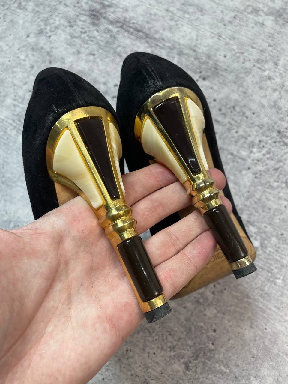 Jimmy Choo Vintage Rare Jimmy Choo Peep Toe Sculptural Heels Y2K Size US 8 / IT 38 - 5 Thumbnail