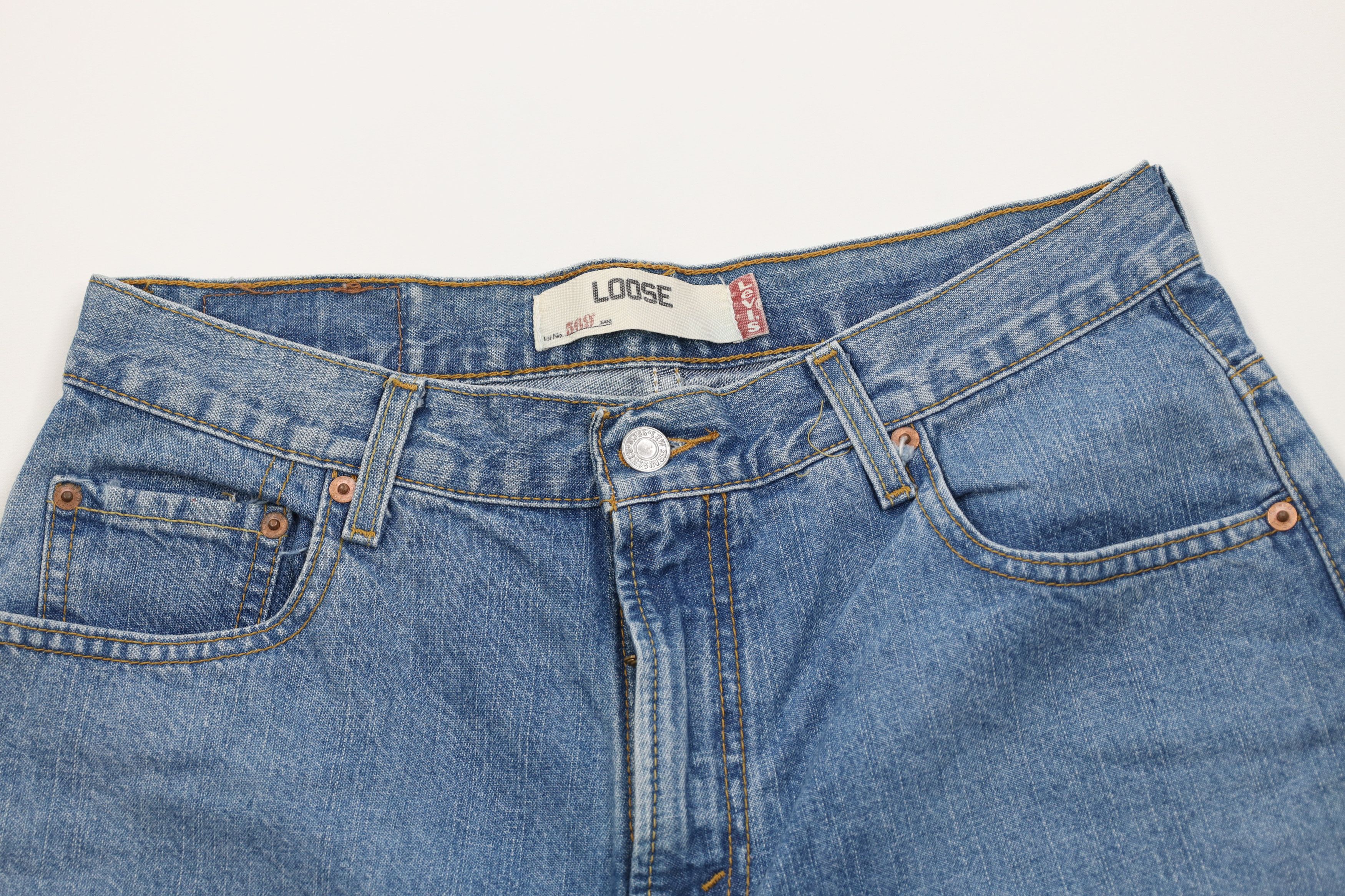 Levi's Vintage Y2K Levis 569 Fit Denim Jeans Shorts Jorts Blue Size US 30 / EU 46 - 2 Thumbnail