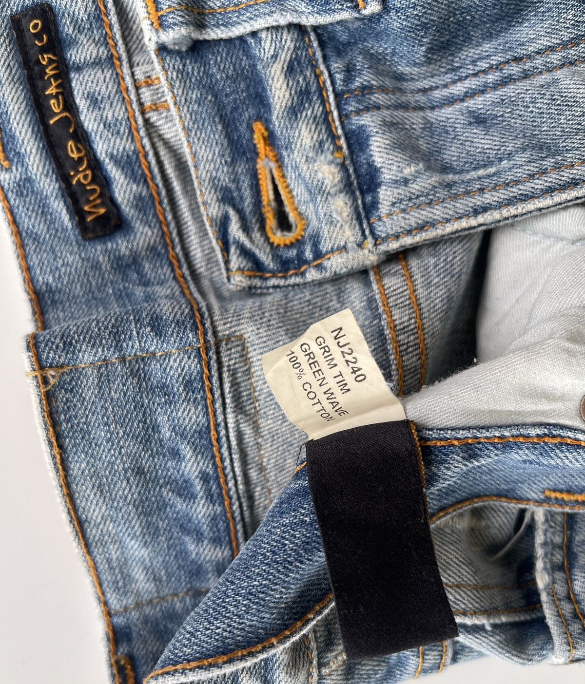 Nudie Jeans Nudie Grim Tim Distressed Denim Size US 30 / EU 46 - 12 Thumbnail