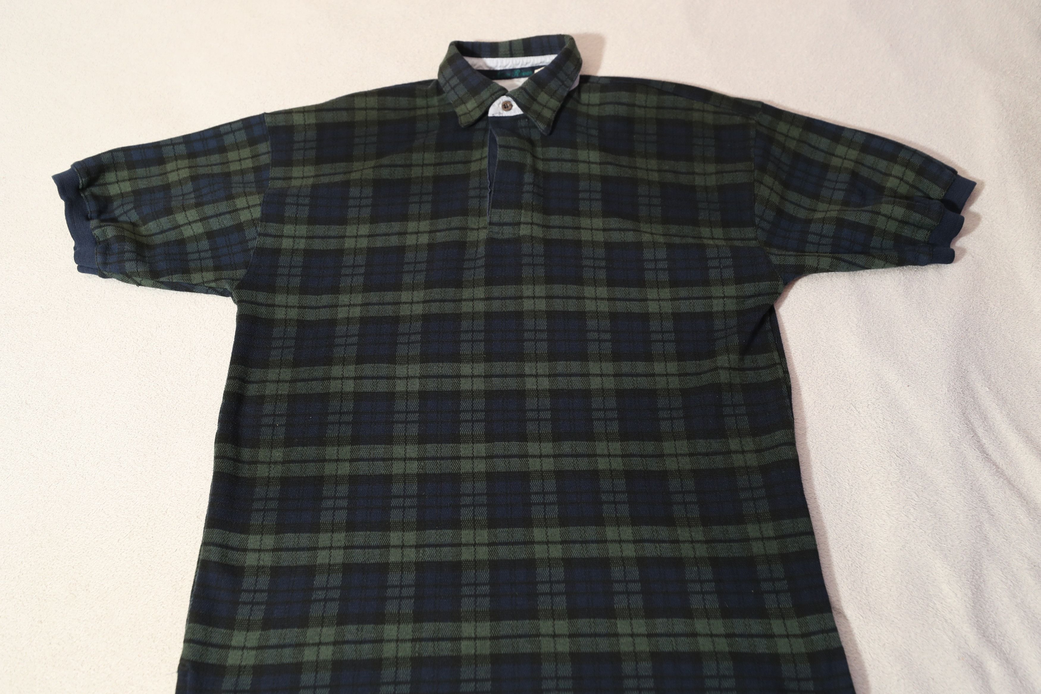 Vintage New River Classics J Riggings Green Tartan Polo (L) Size US L / EU 52-54 / 3 - 3 Thumbnail