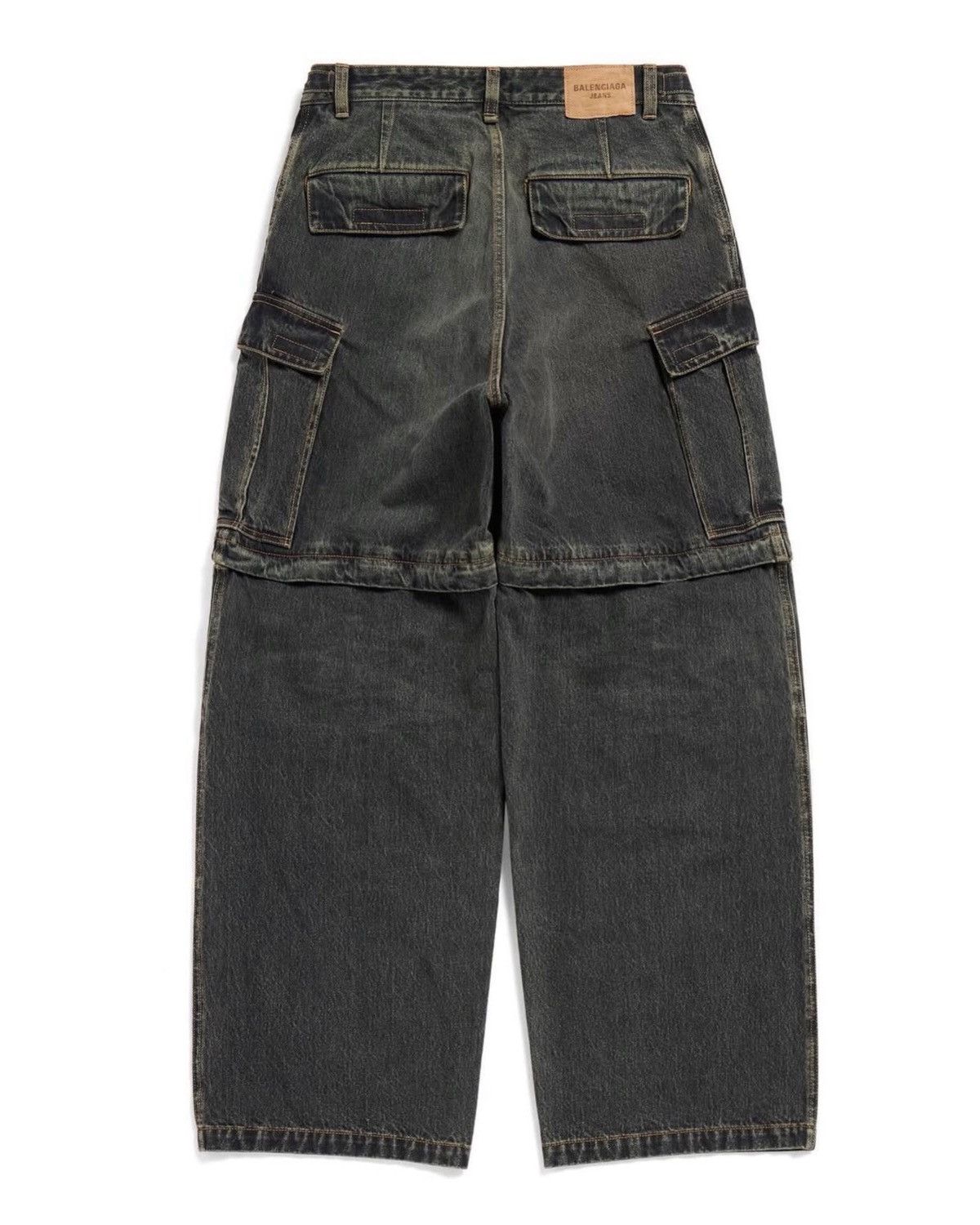 Balenciaga Balenciaga Japanese Denim Convertible Cargo Jeans Size US 34 / EU 50 - 2 Thumbnail