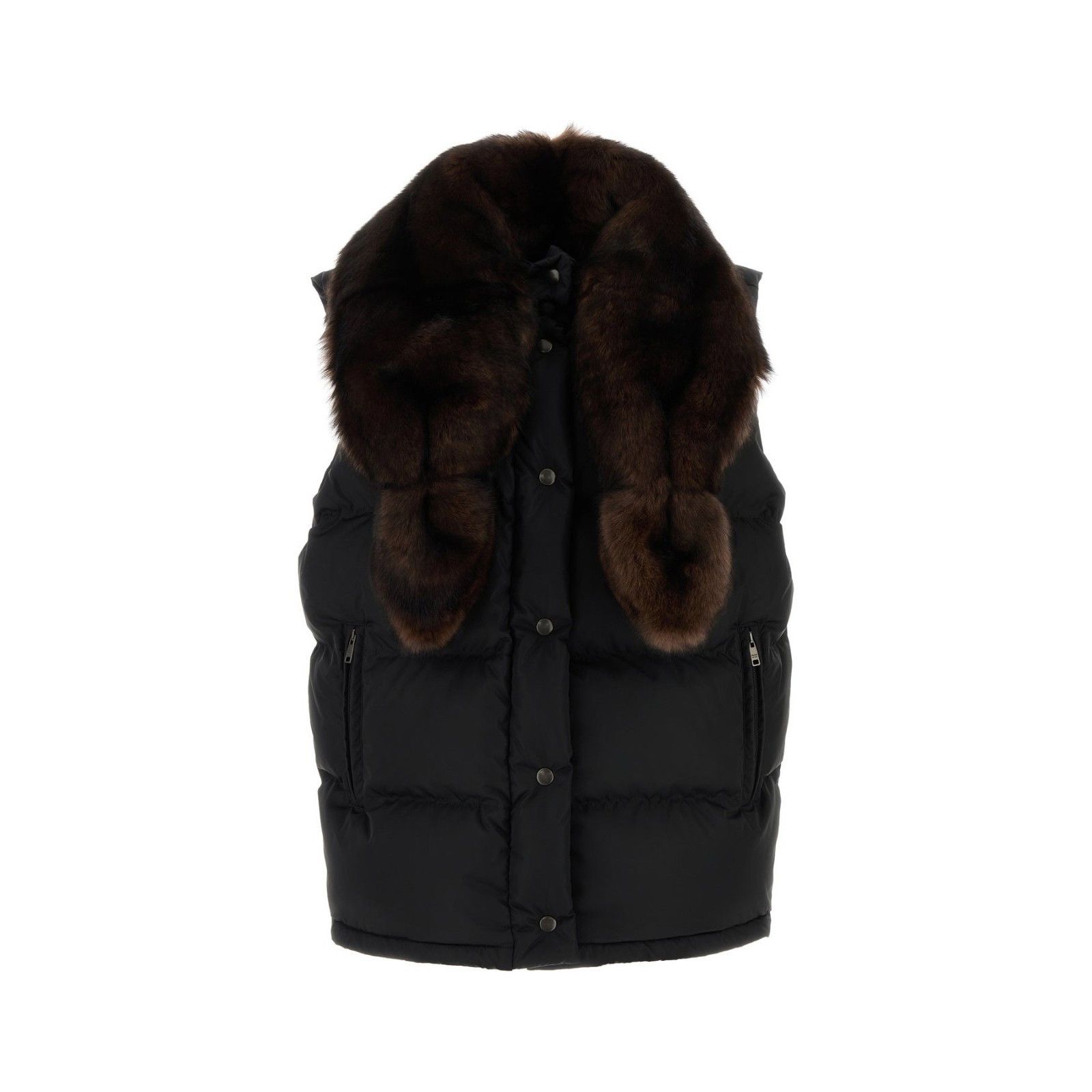 Prada PRADA Black Re-Nylon Sleevless Down Jacket New And Authentic Size XS / US 0-2 / IT 36-38 - 1 Thumbnail