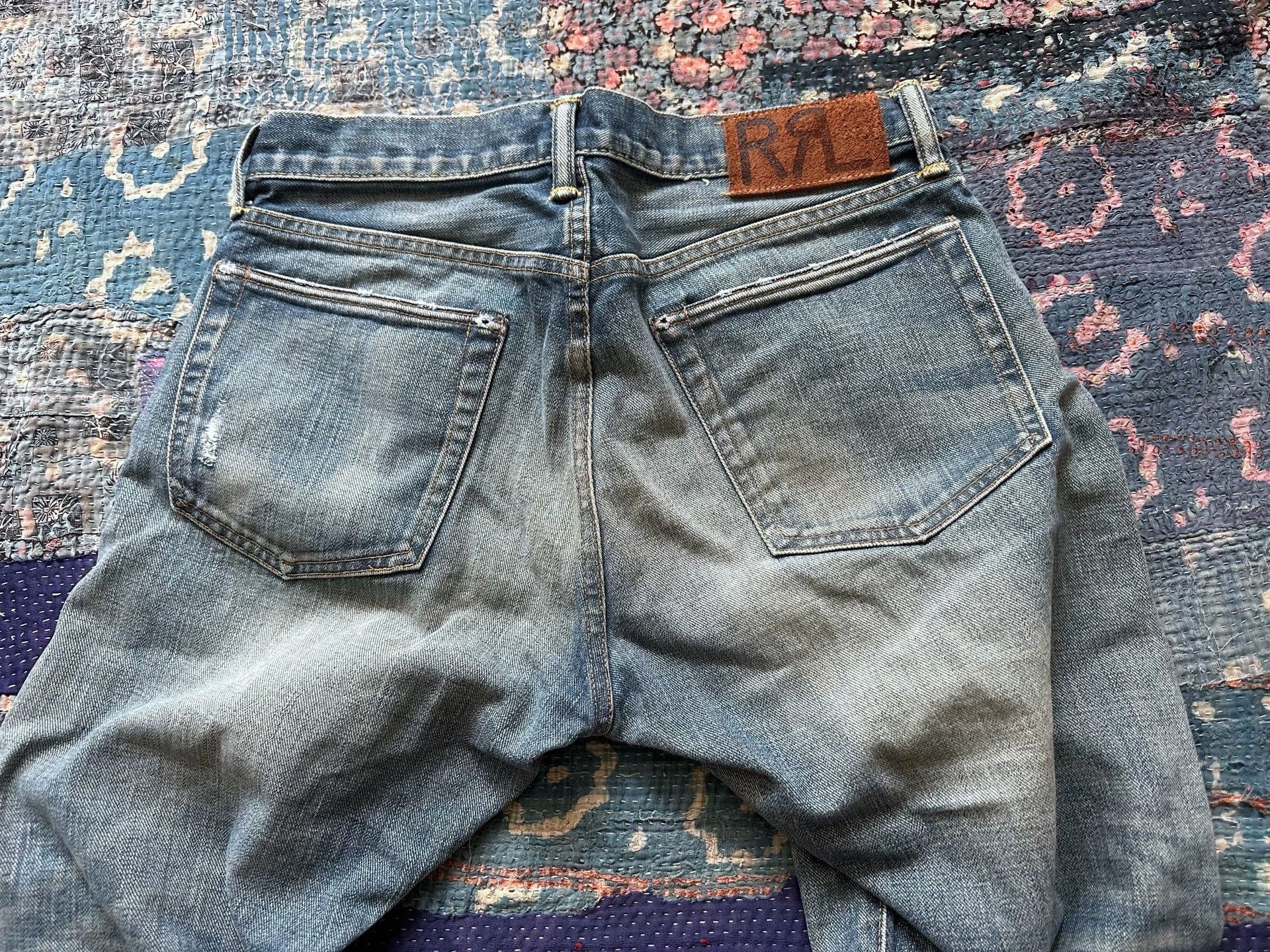 RRL Ralph Lauren RRL Distressed Ripped Washed Jeans 31x32 Flawless Size US 31 - 4 Thumbnail