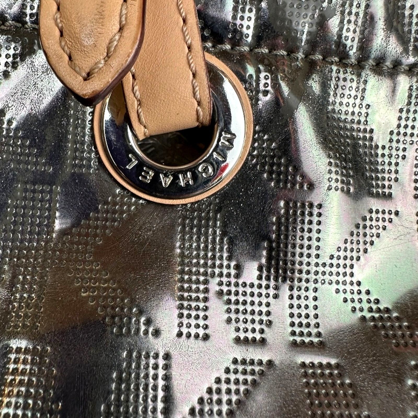 Michael Kors Michael Kors Metallic Mirror PVC Leather North South Tote Size ONE SIZE - 10 Thumbnail