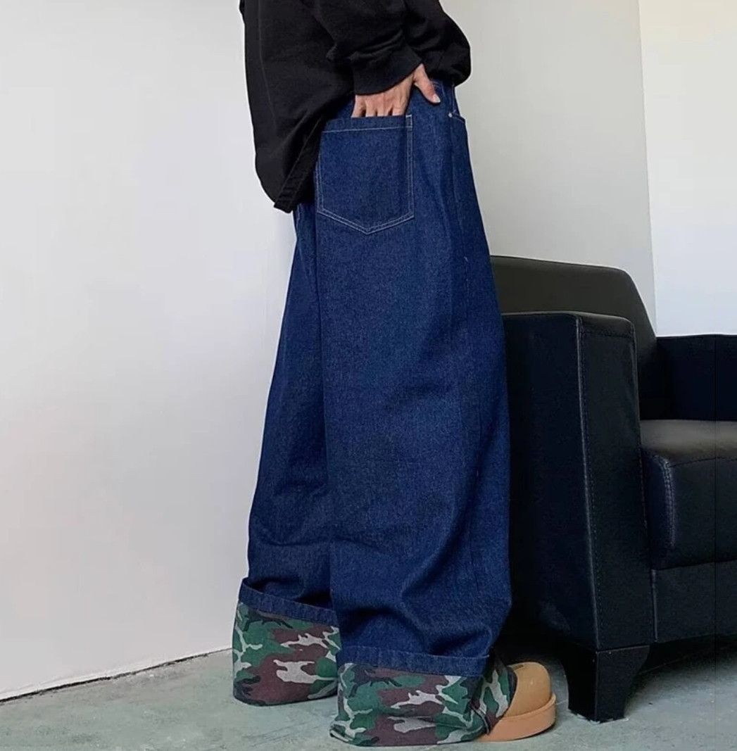 Japanese Brand × Vintage Silhouette Baggy Wide Leg Soft Jeans Y2K Size US 33 - 3 Thumbnail